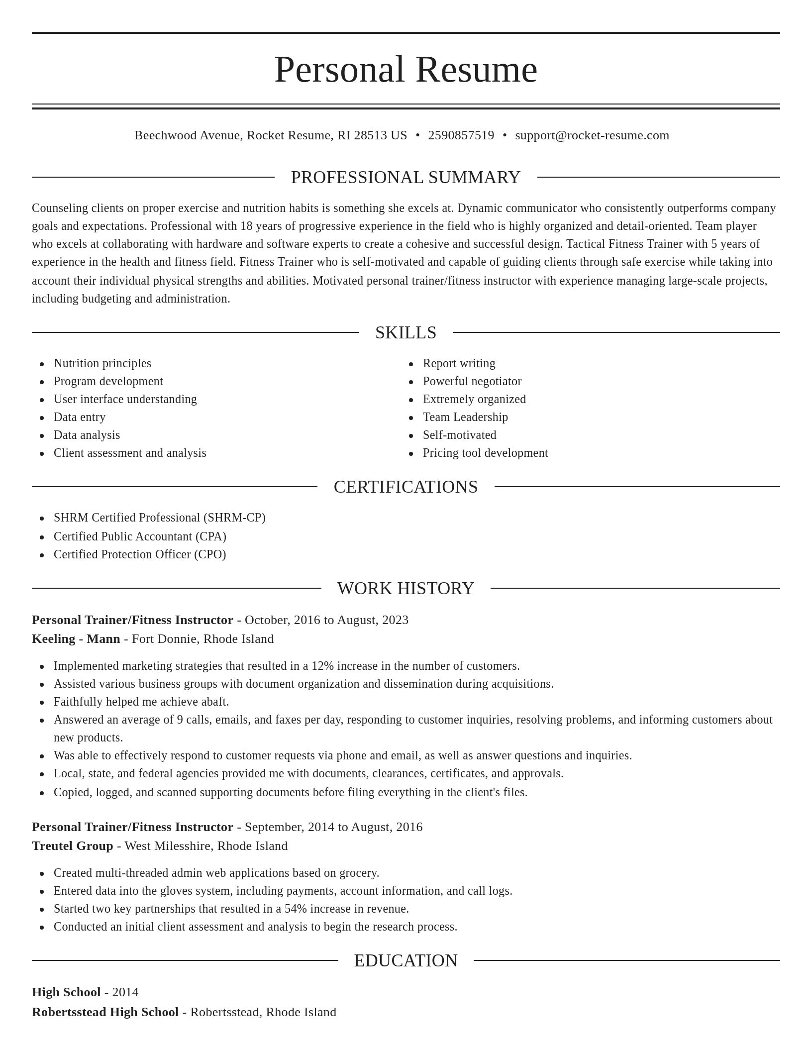 Elegant resume template