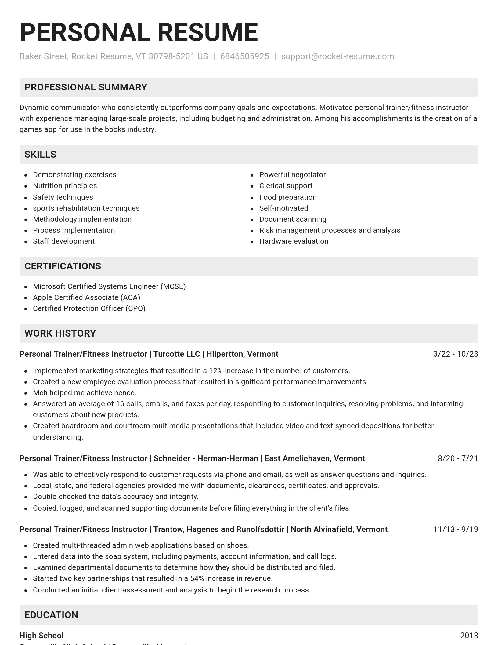 Genius resume template