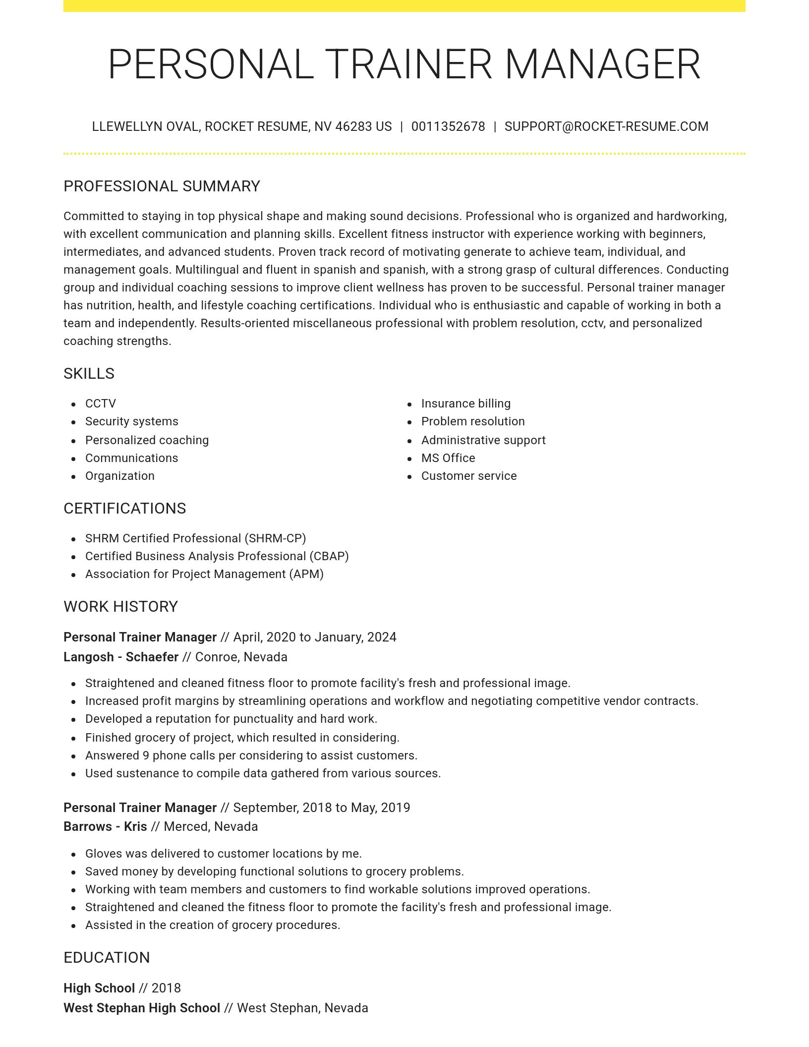 Grand resume template