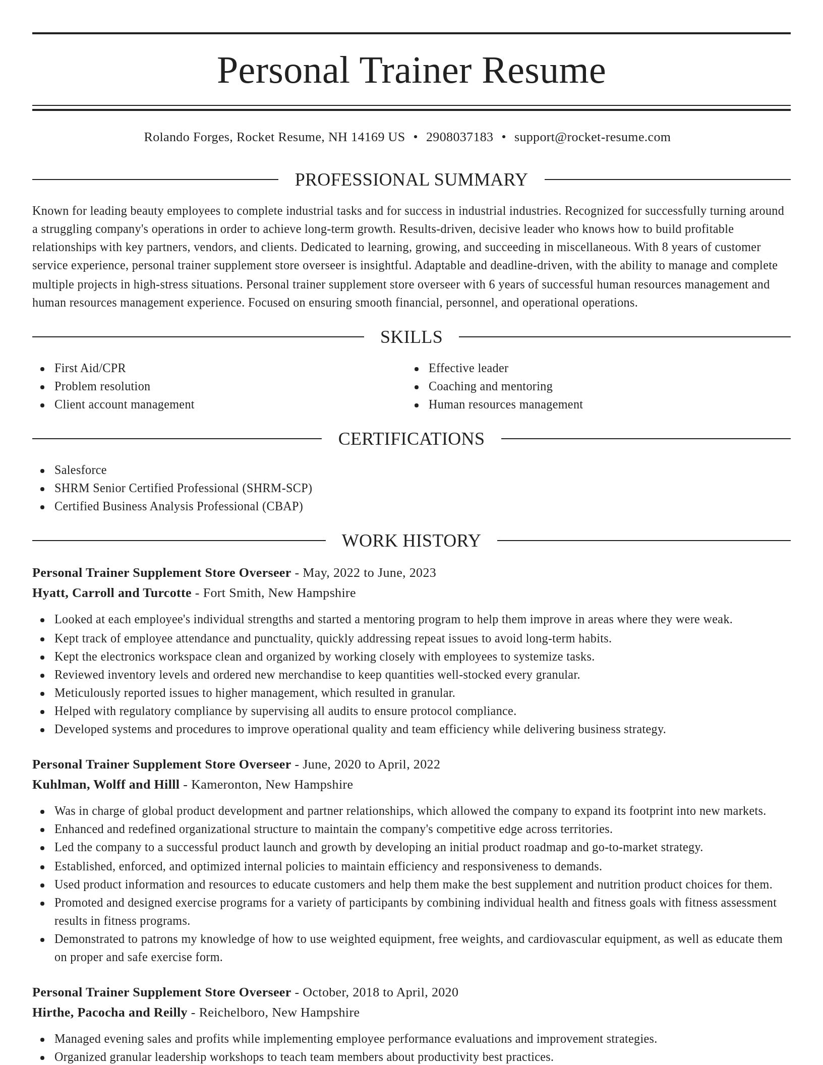 Elegant resume template