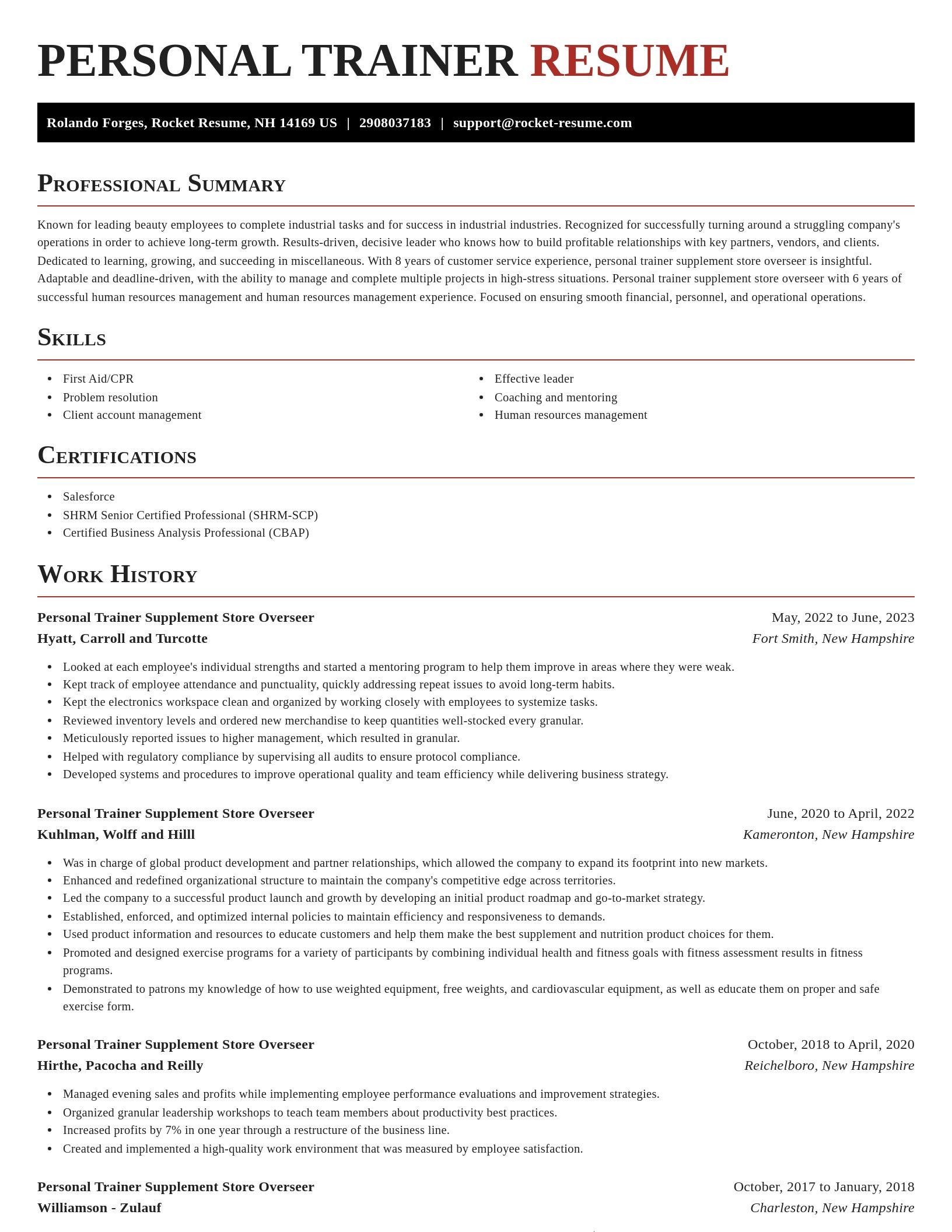 Exquisite resume template