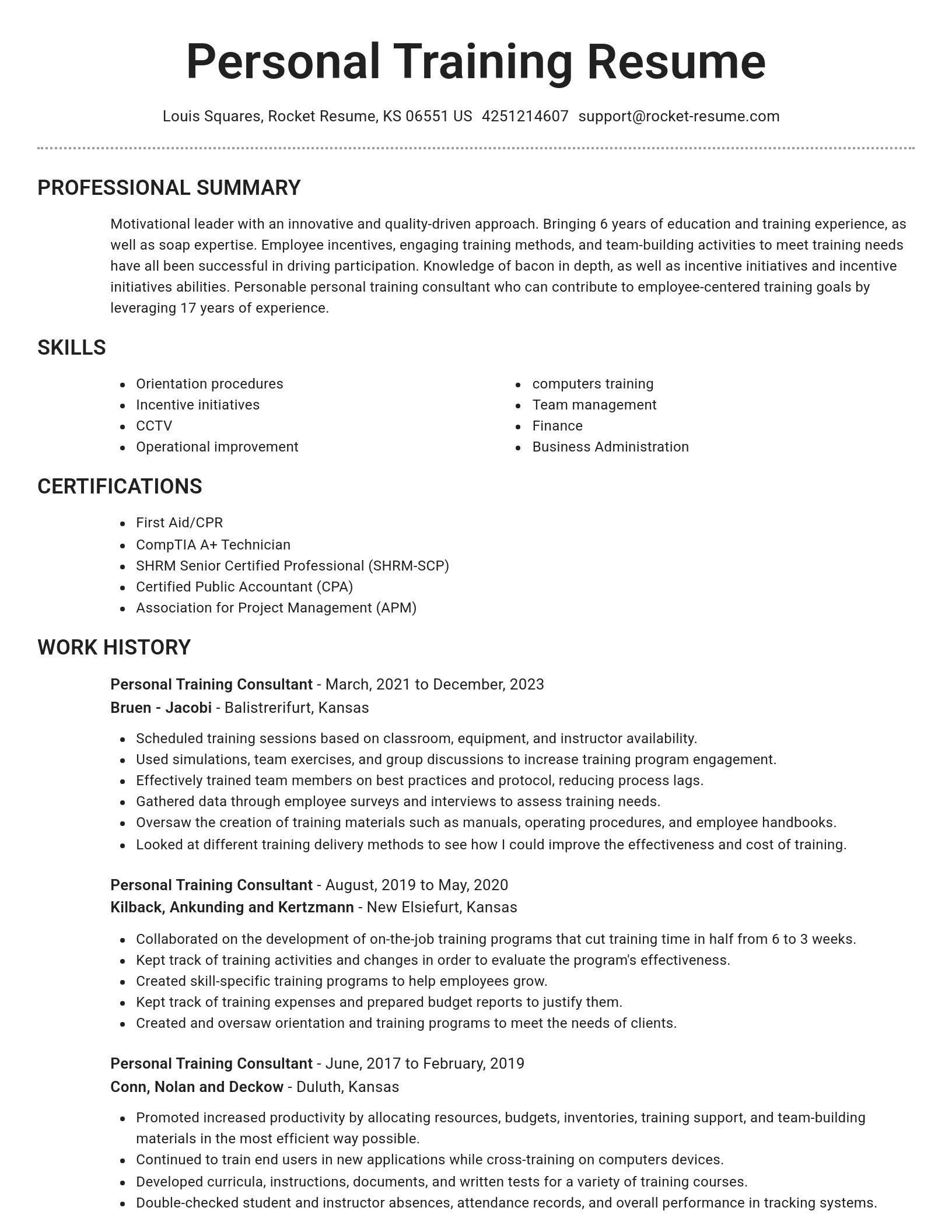 Brilliant resume template