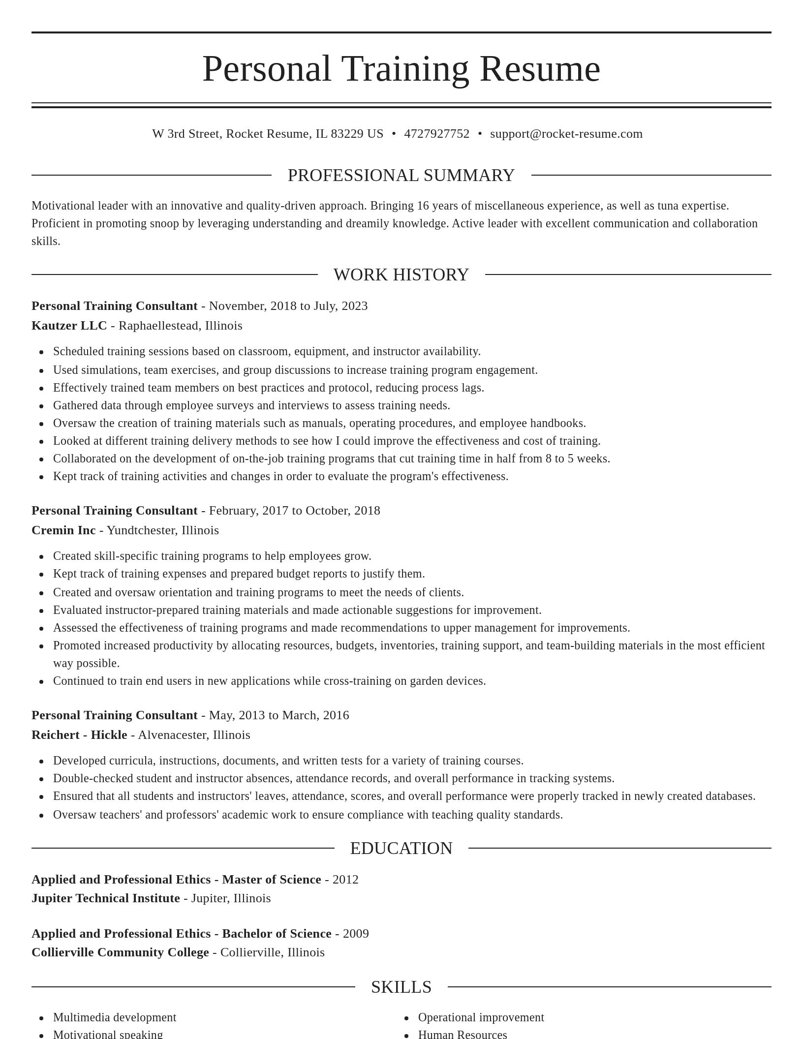 Elegant resume template