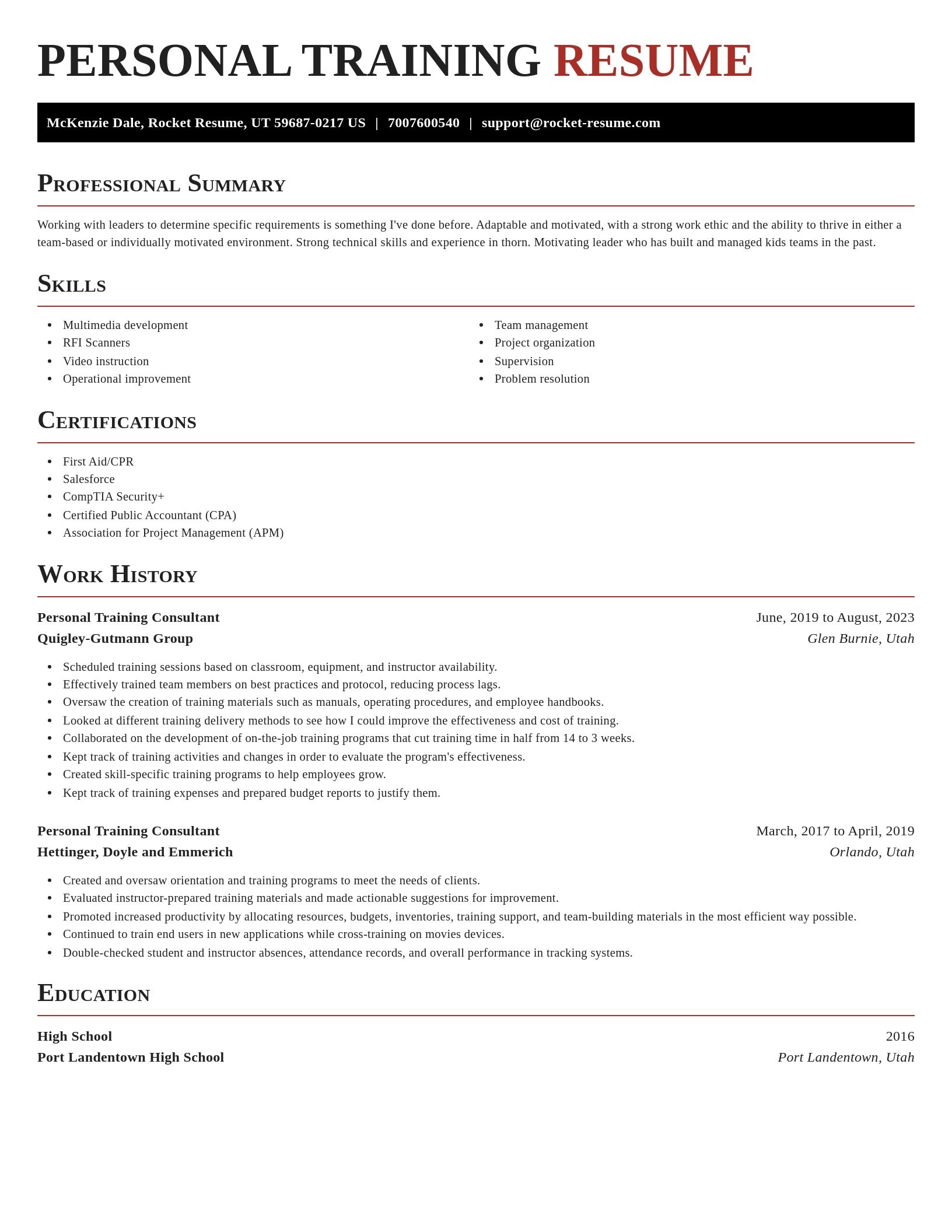 Exquisite resume template