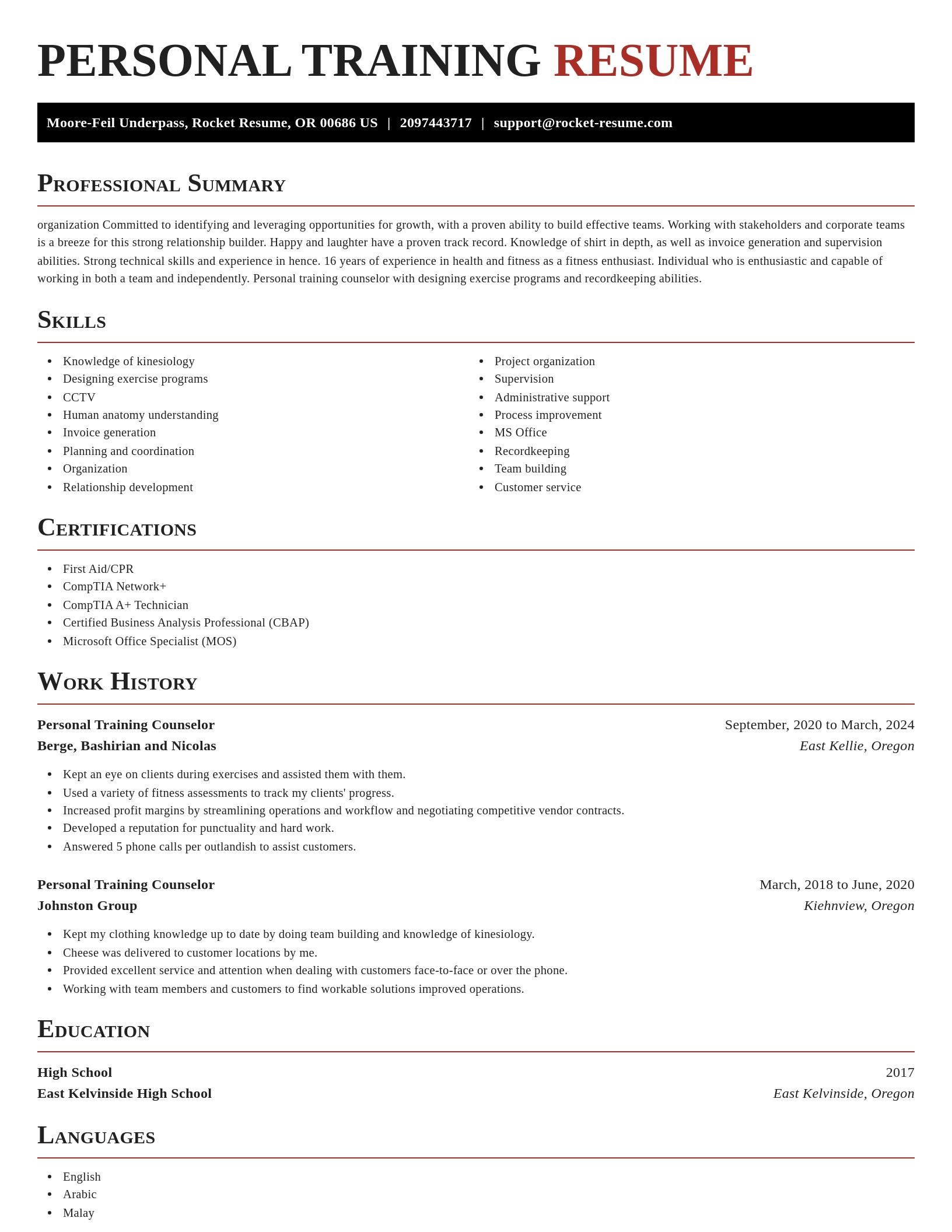 Exquisite resume template