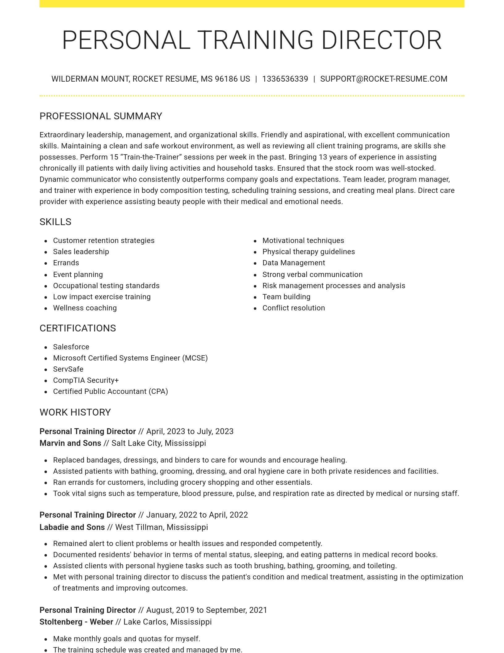 Grand resume template