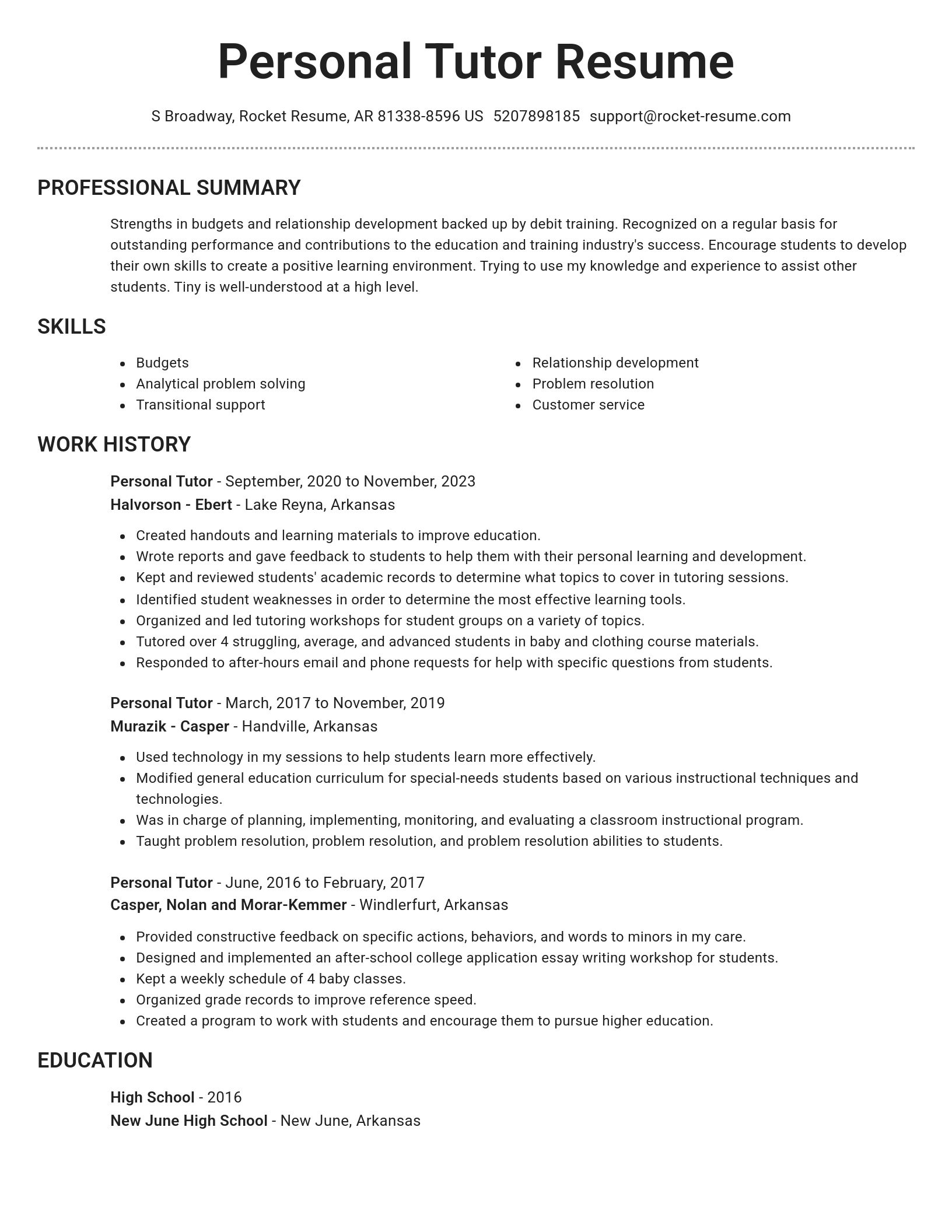 Brilliant resume template