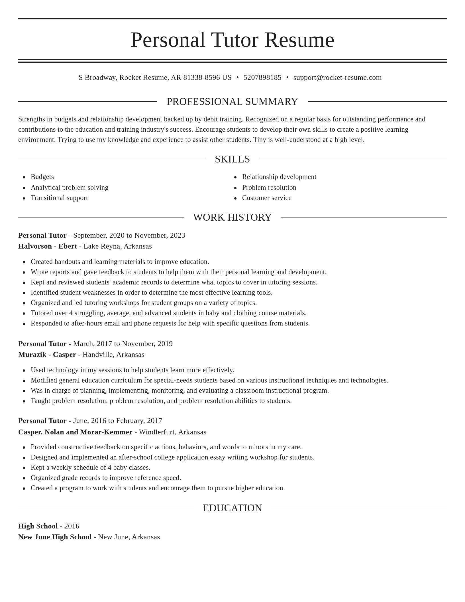 Elegant resume template