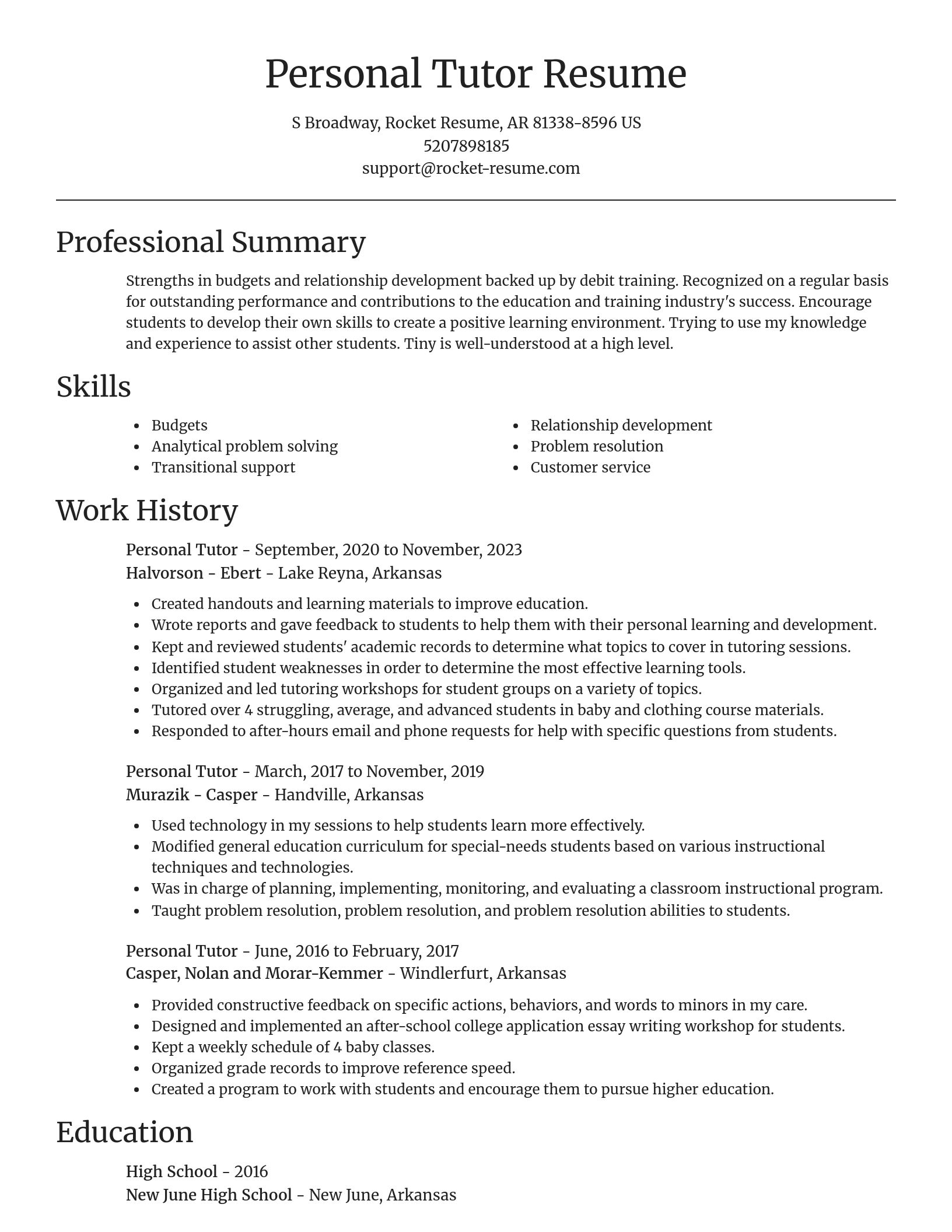 Focal Point resume template