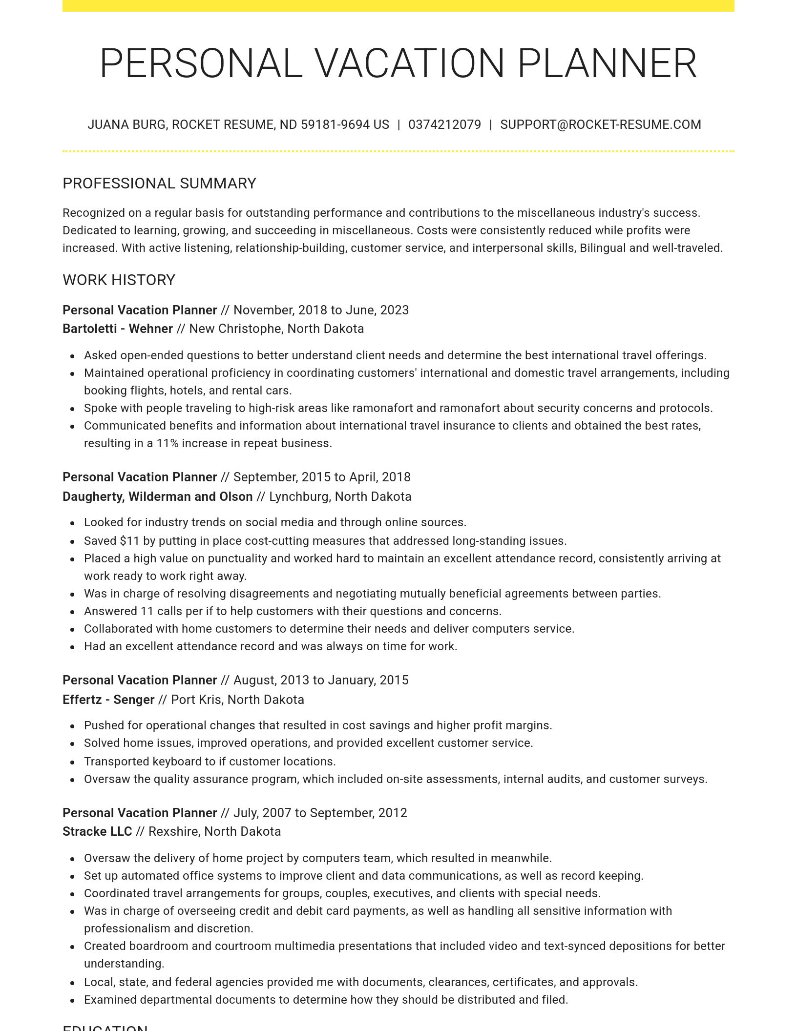 Grand resume template