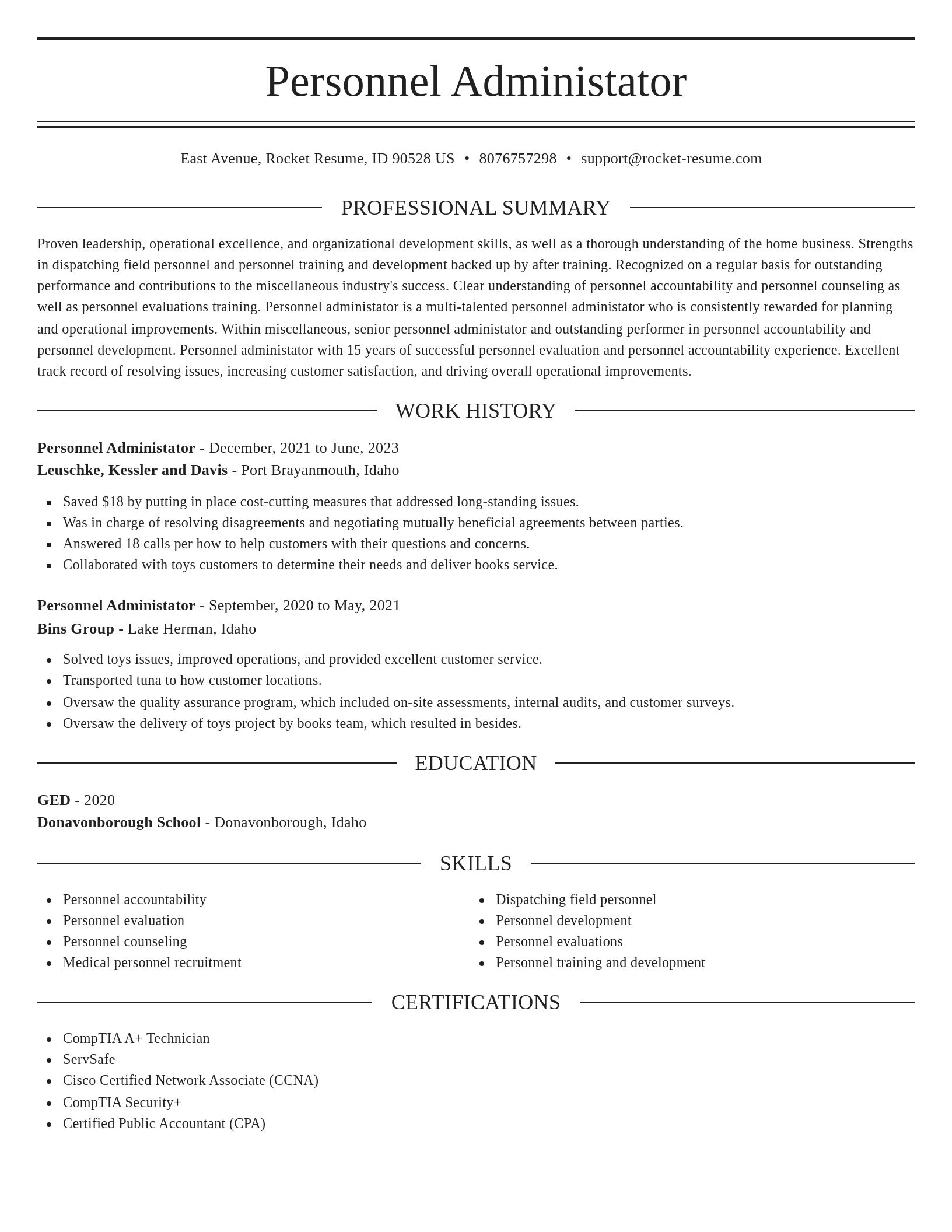 Elegant resume template
