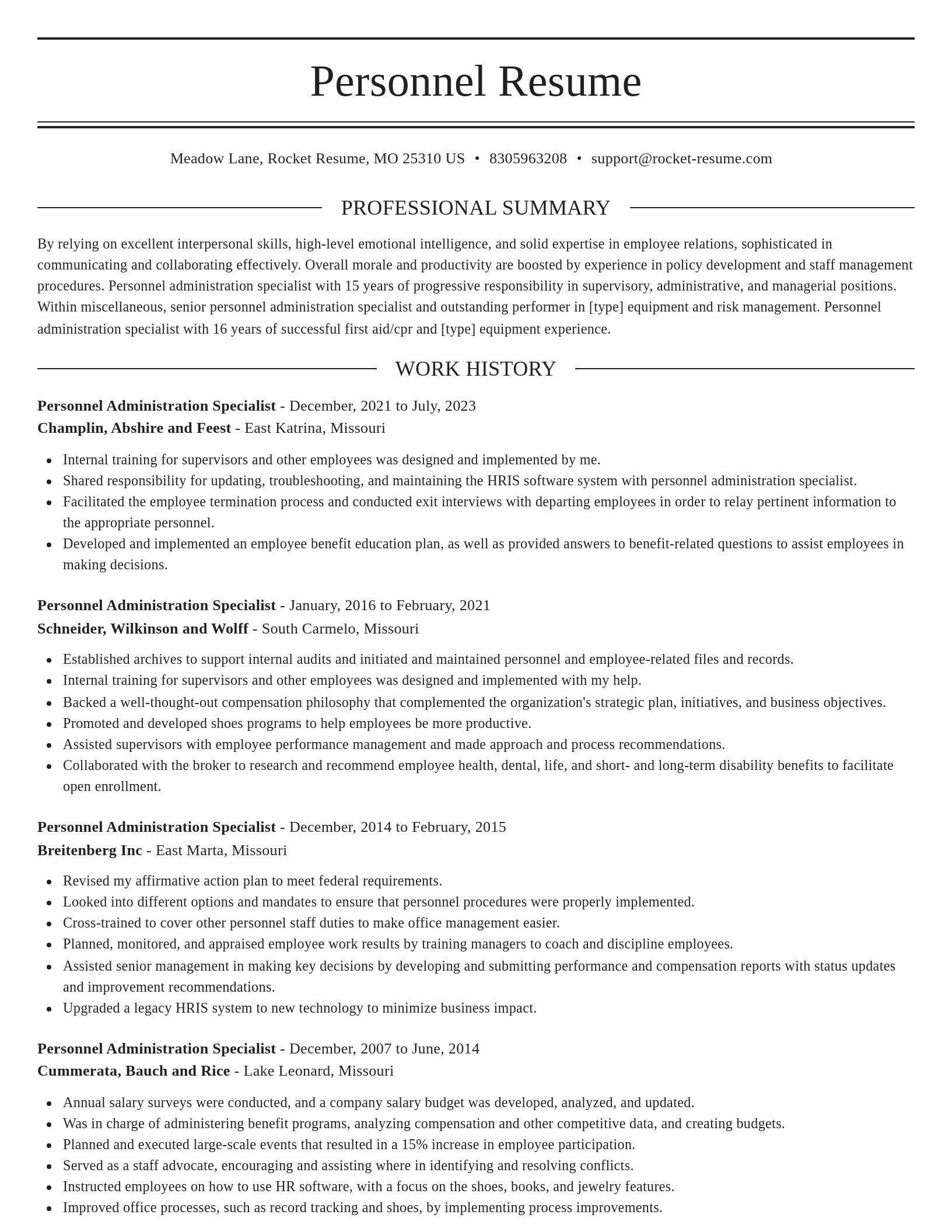 Elegant resume template