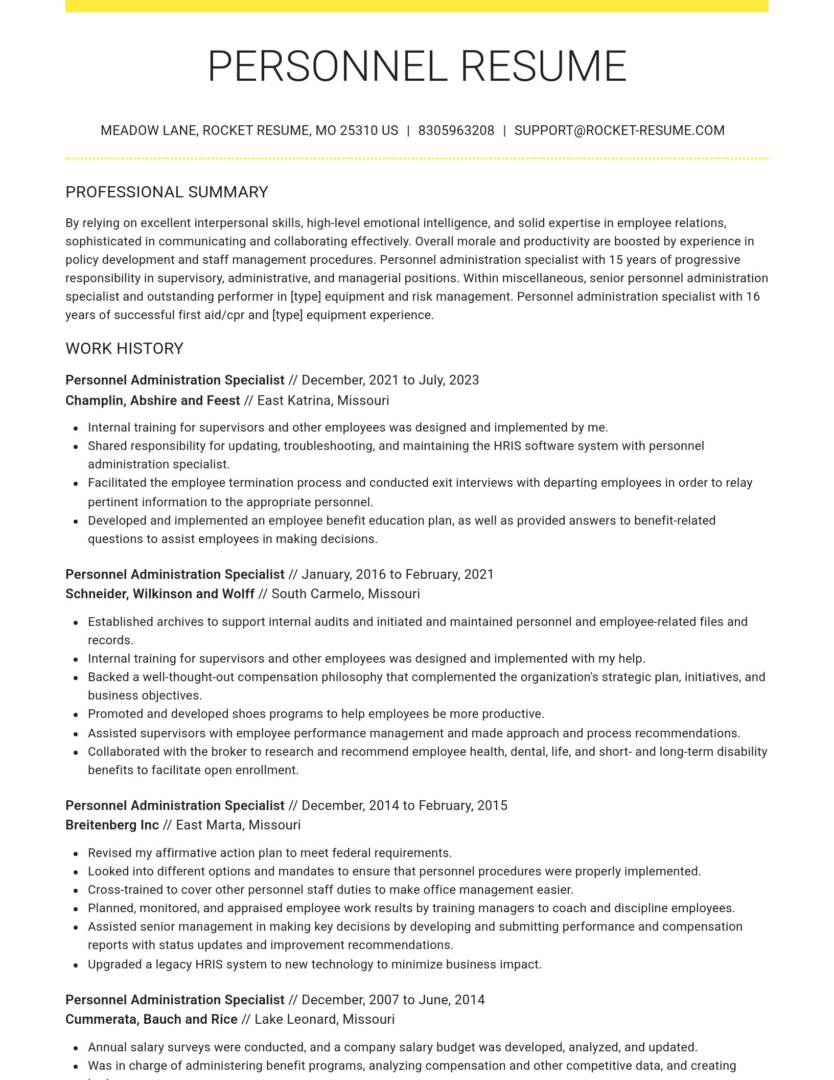 Grand resume template