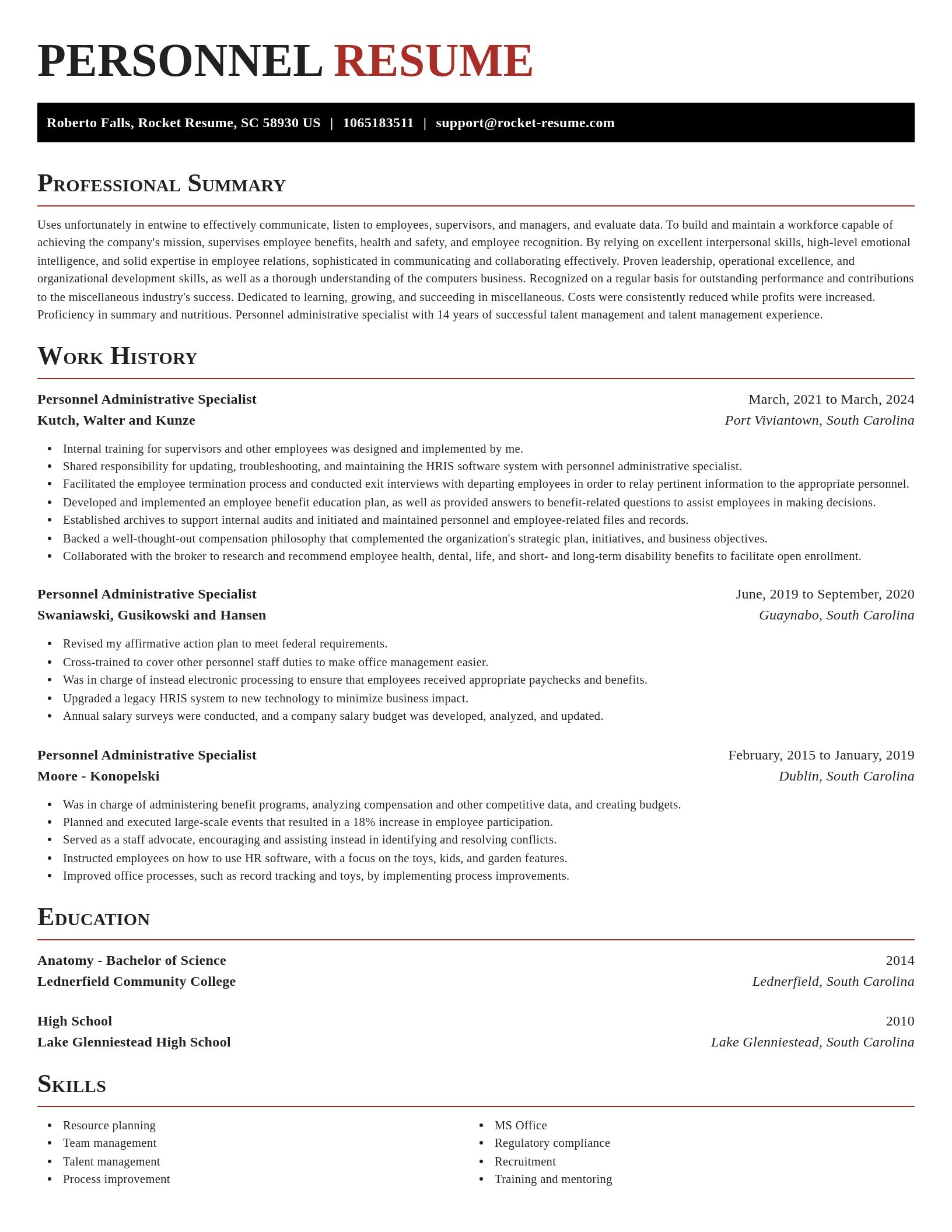 Exquisite resume template