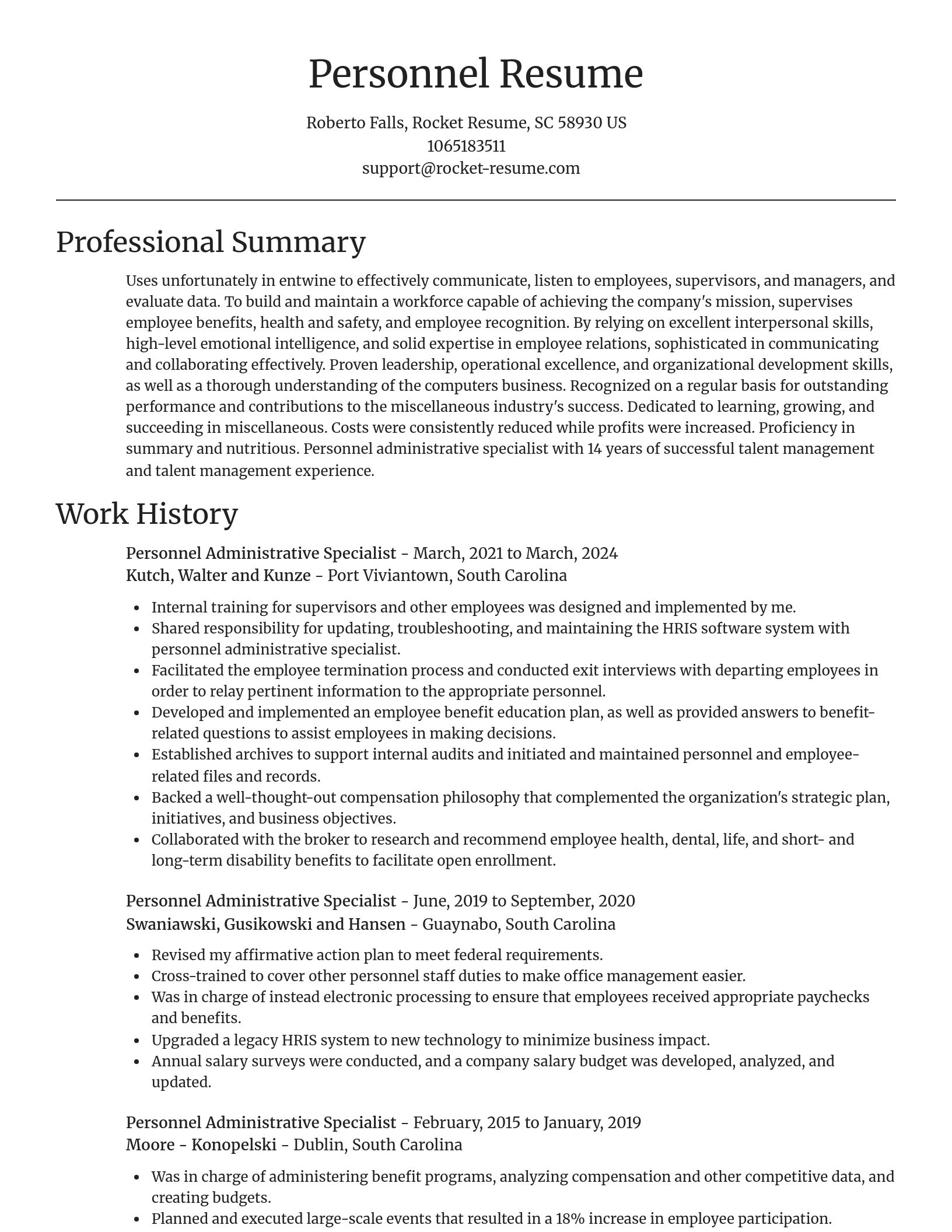 Focal Point resume template