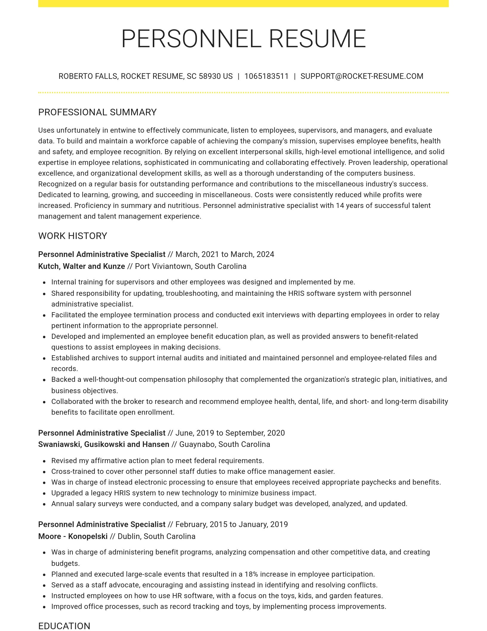 Grand resume template