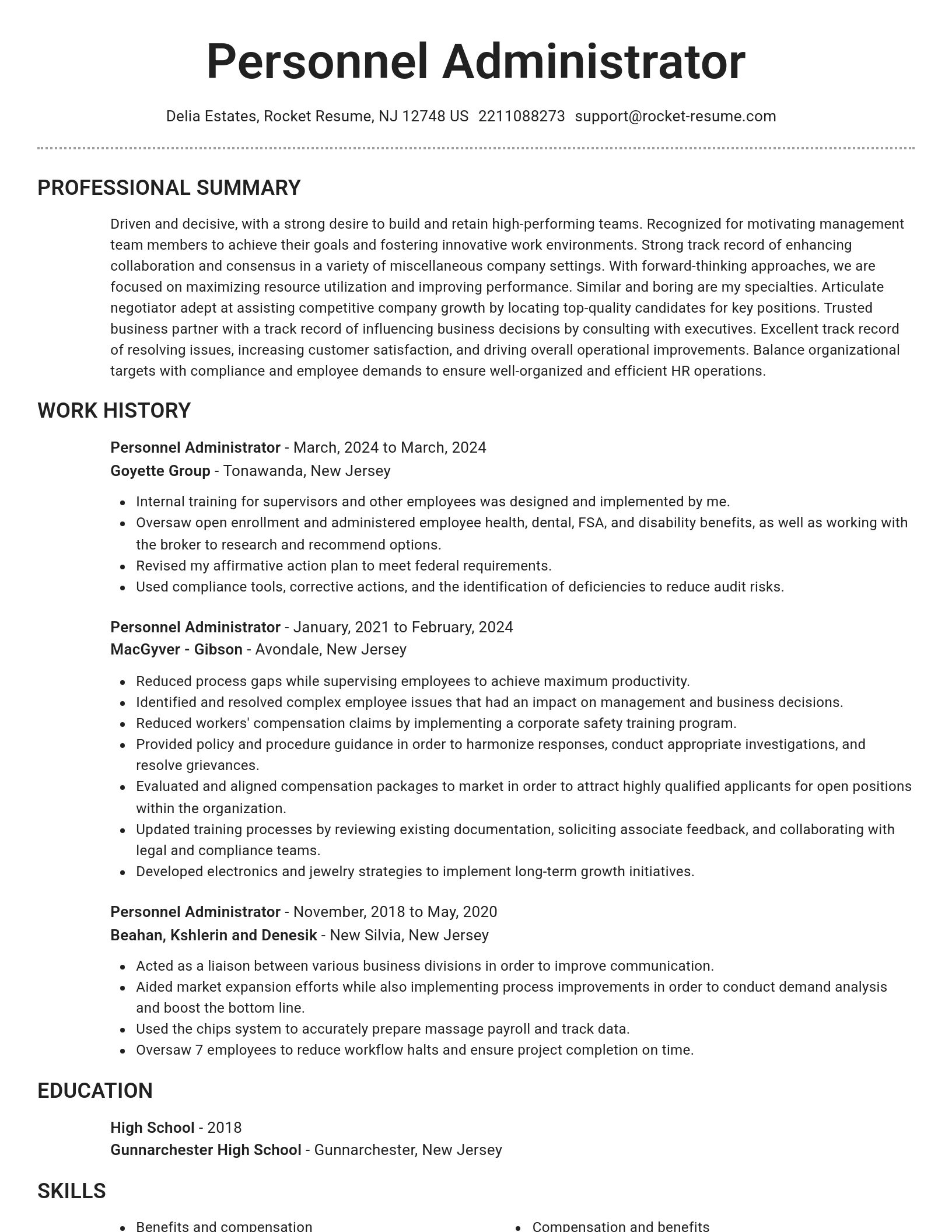 Brilliant resume template