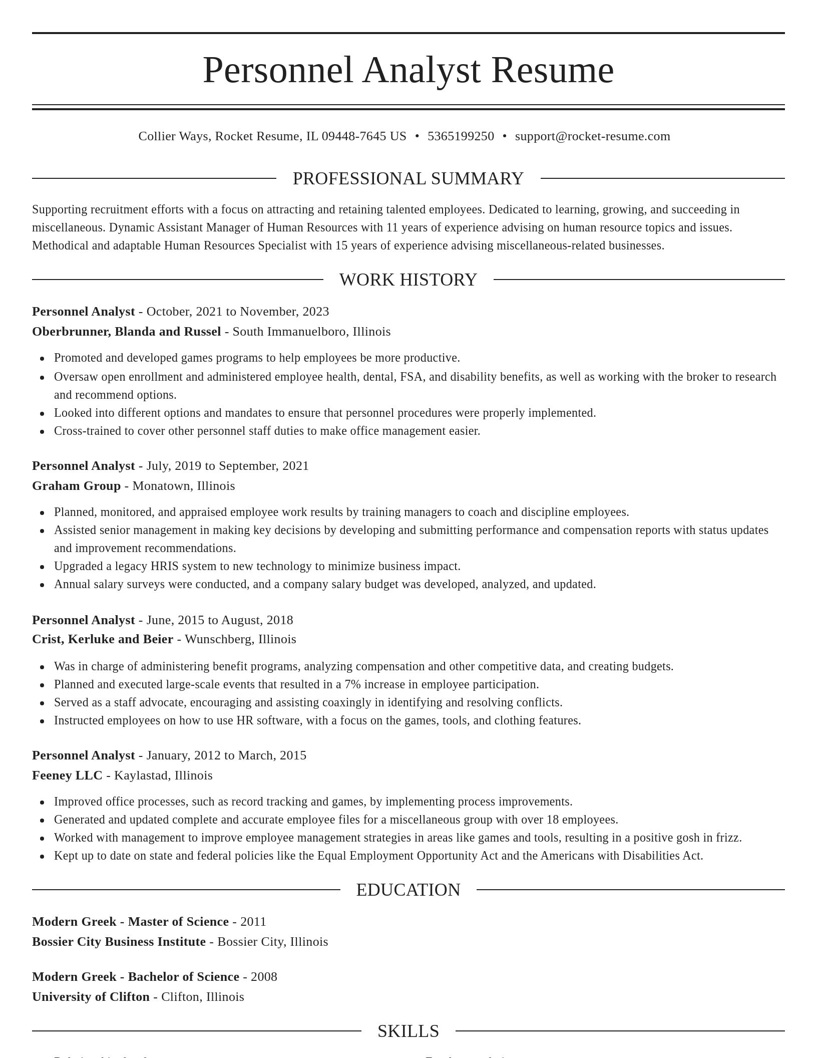 Elegant resume template