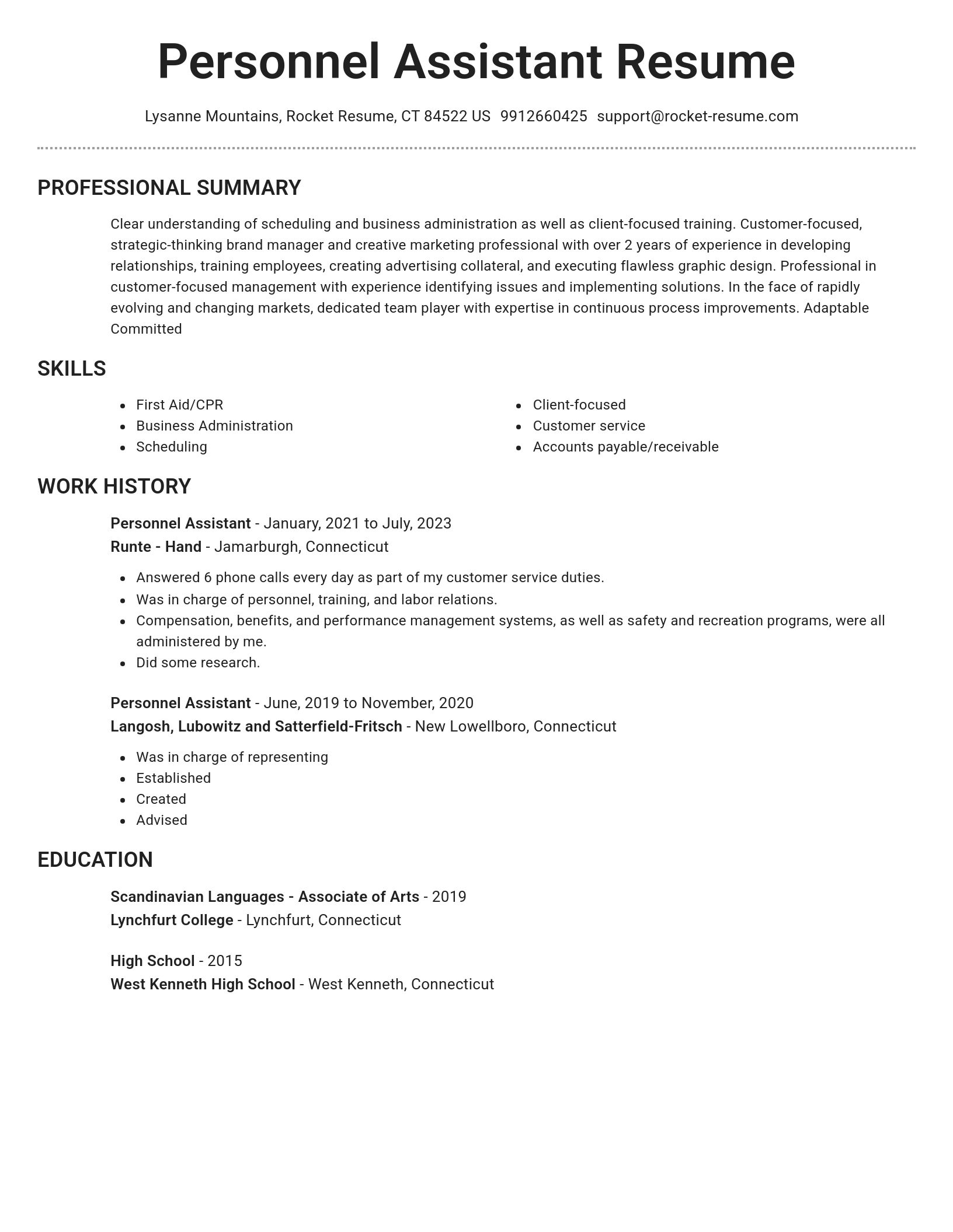 Brilliant resume template