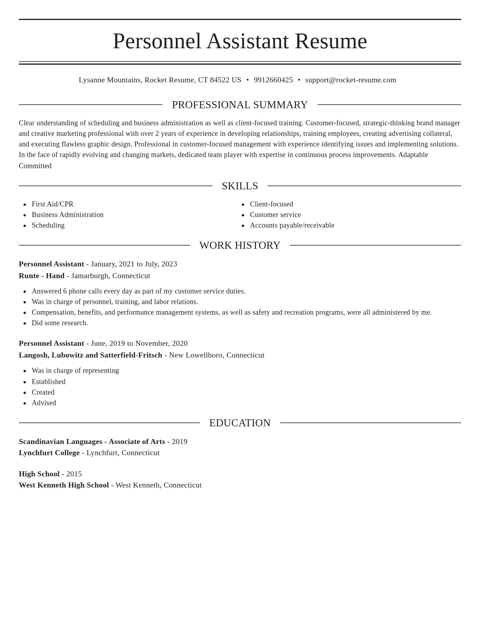 Elegant resume template