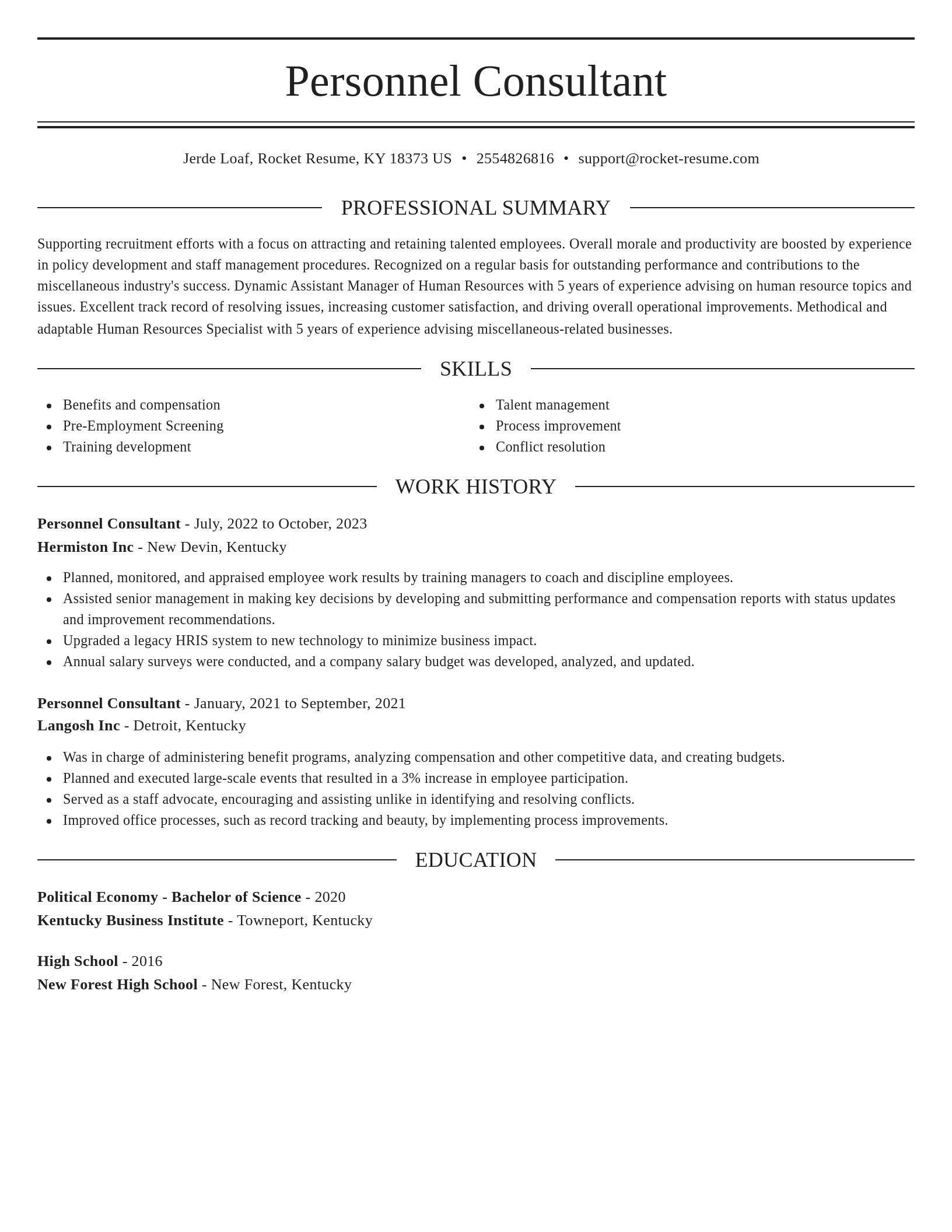 Elegant resume template