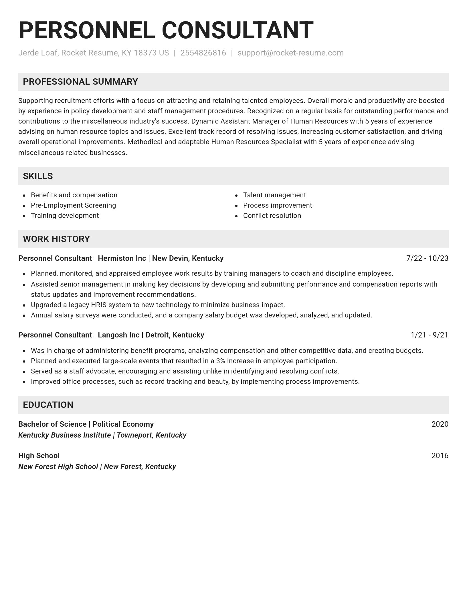 Genius resume template