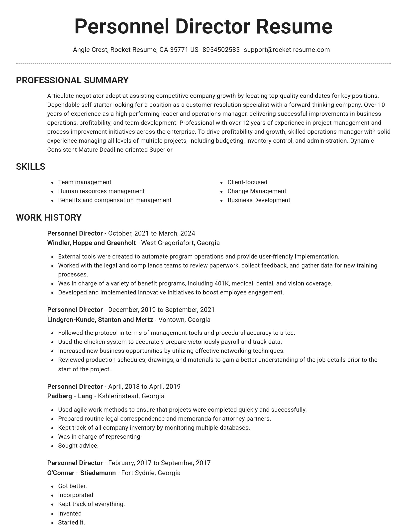Brilliant resume template