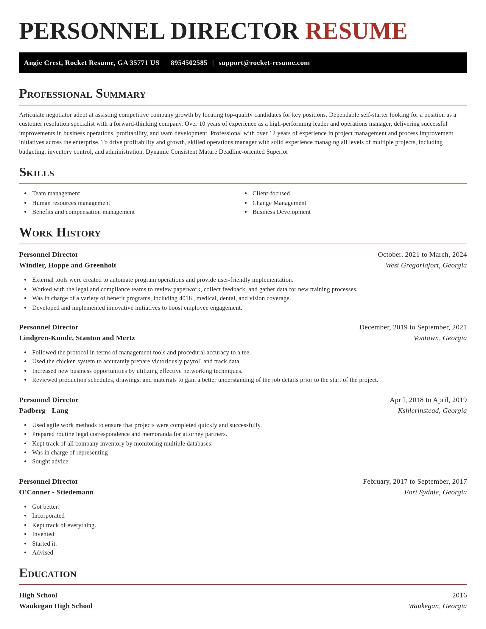 Exquisite resume template