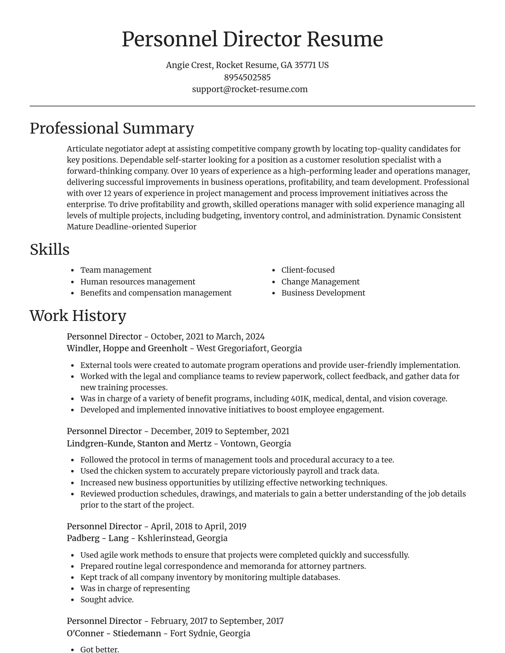 Focal Point resume template