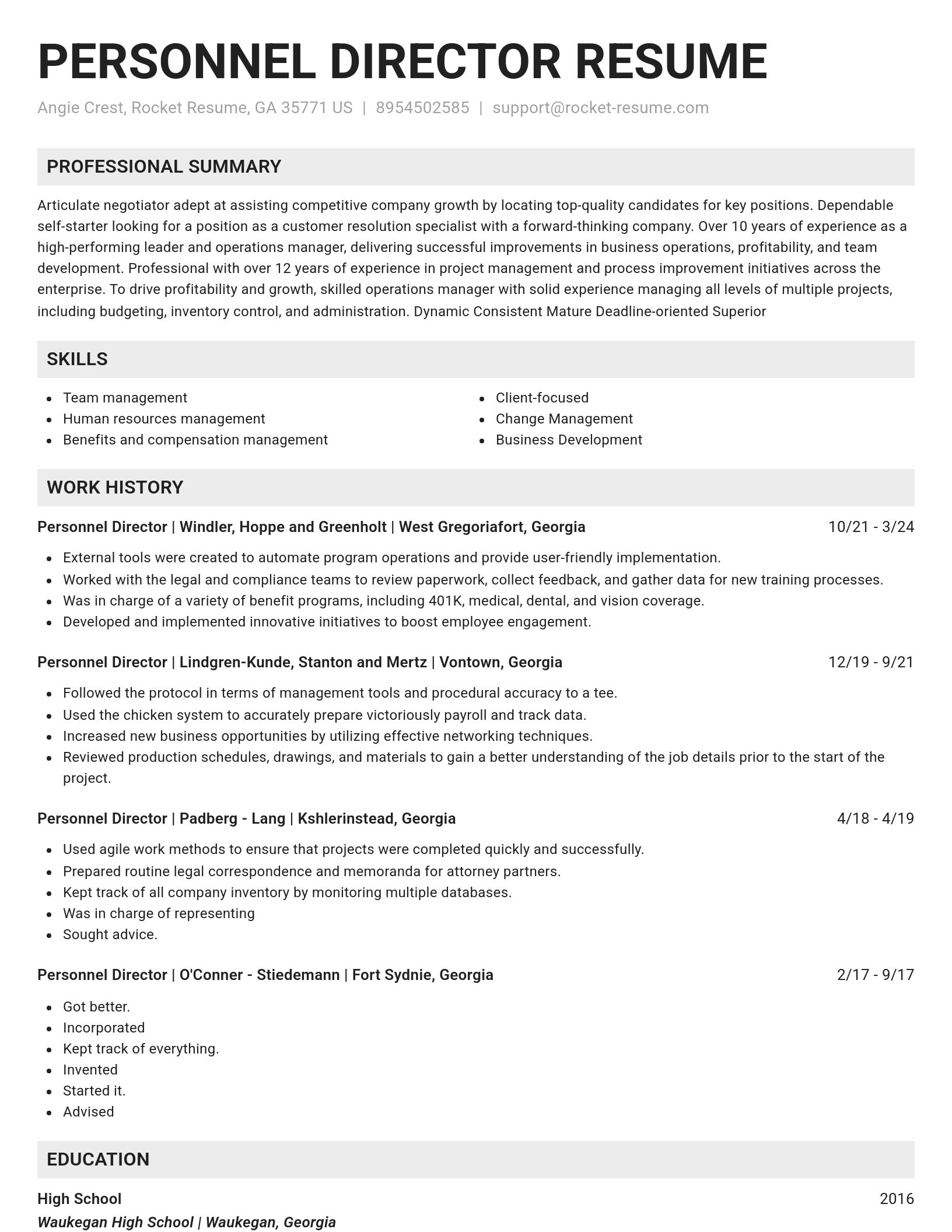 Genius resume template