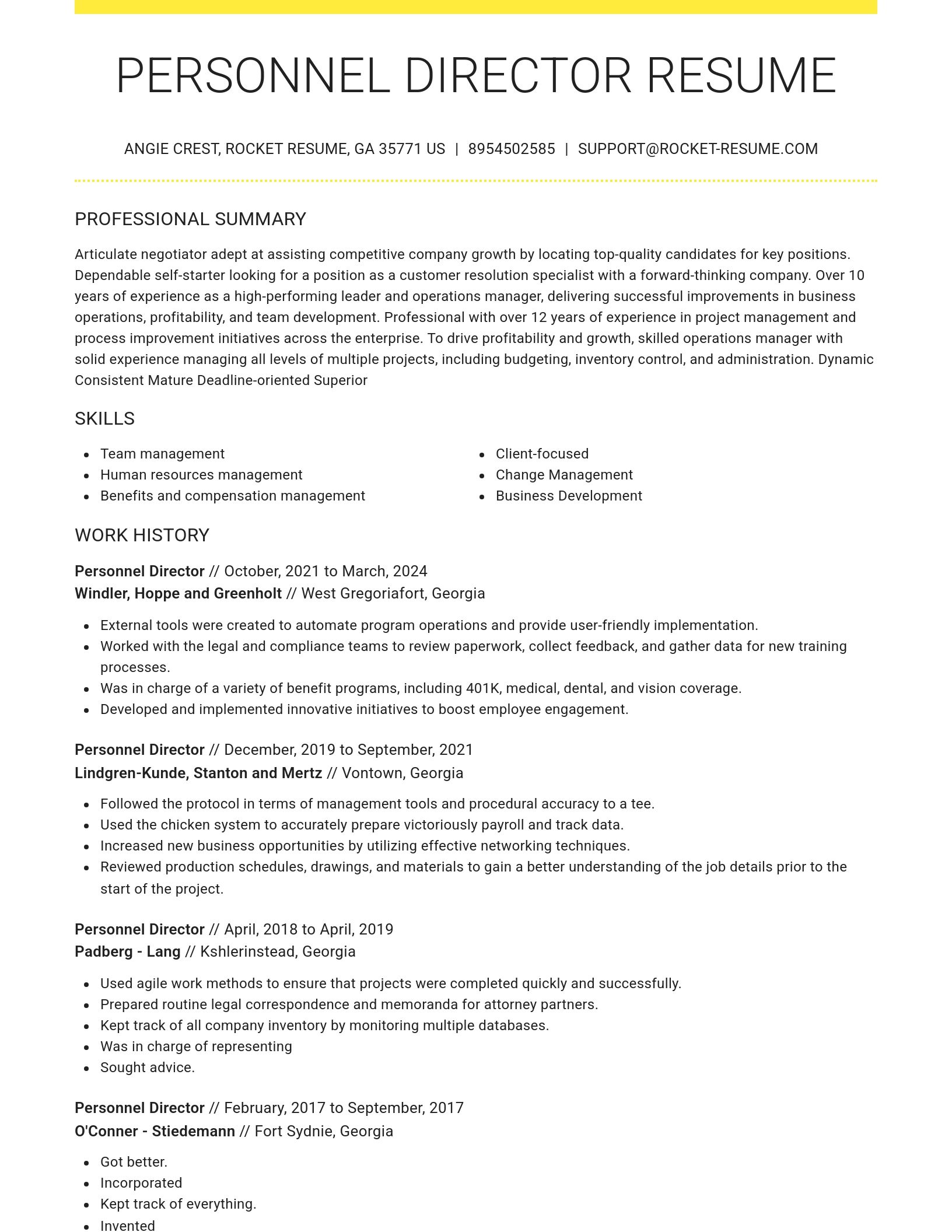 Grand resume template