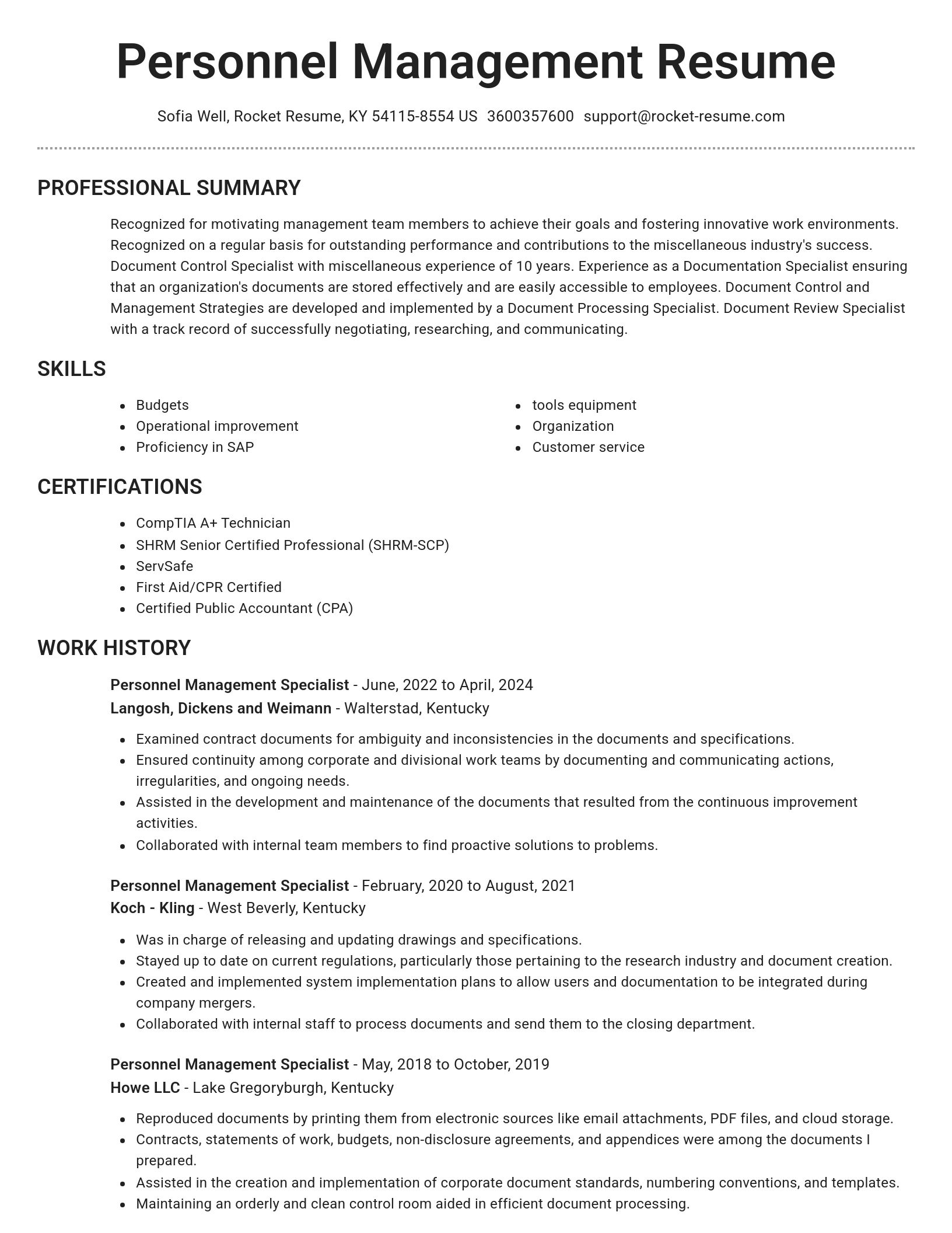 Brilliant resume template