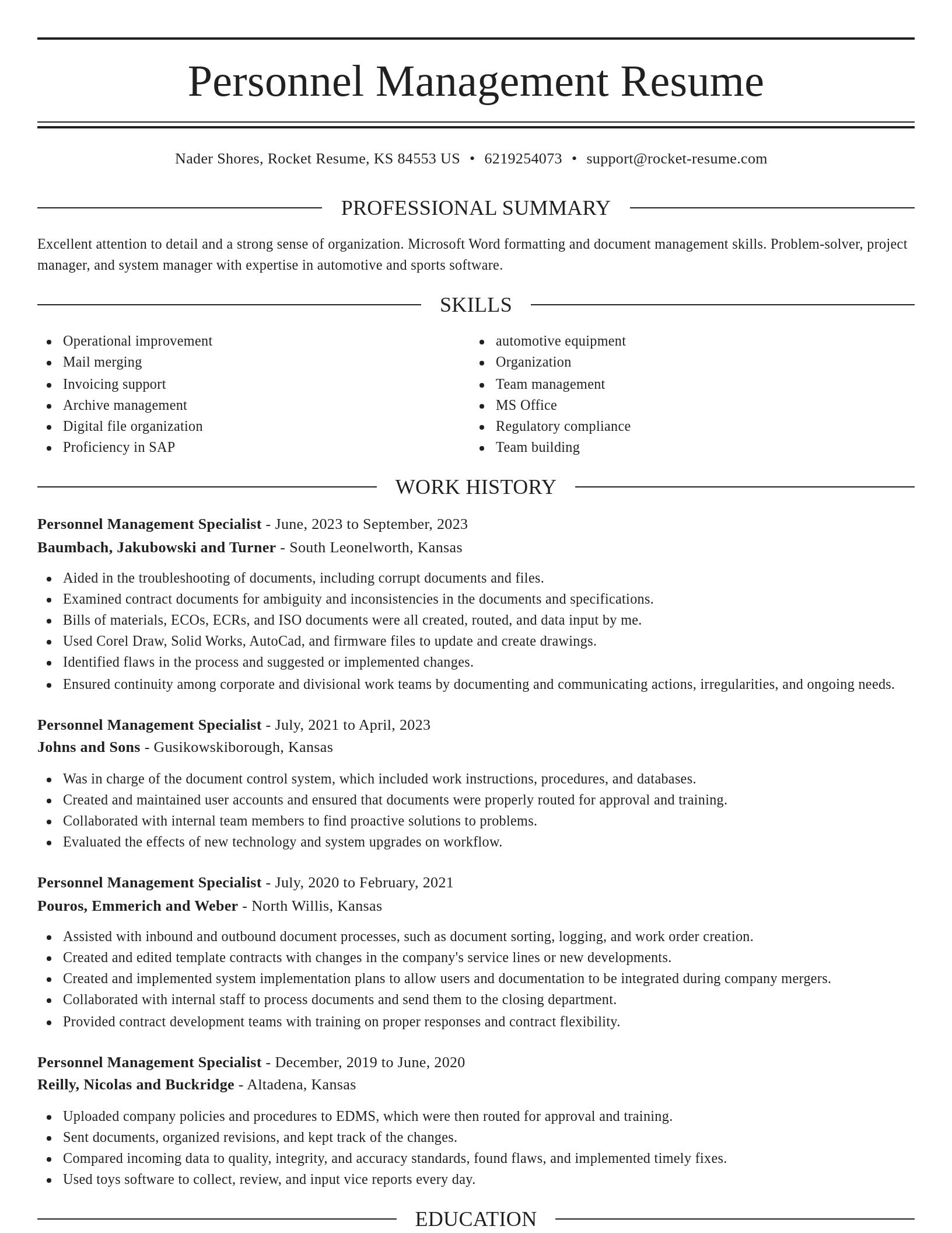 Elegant resume template
