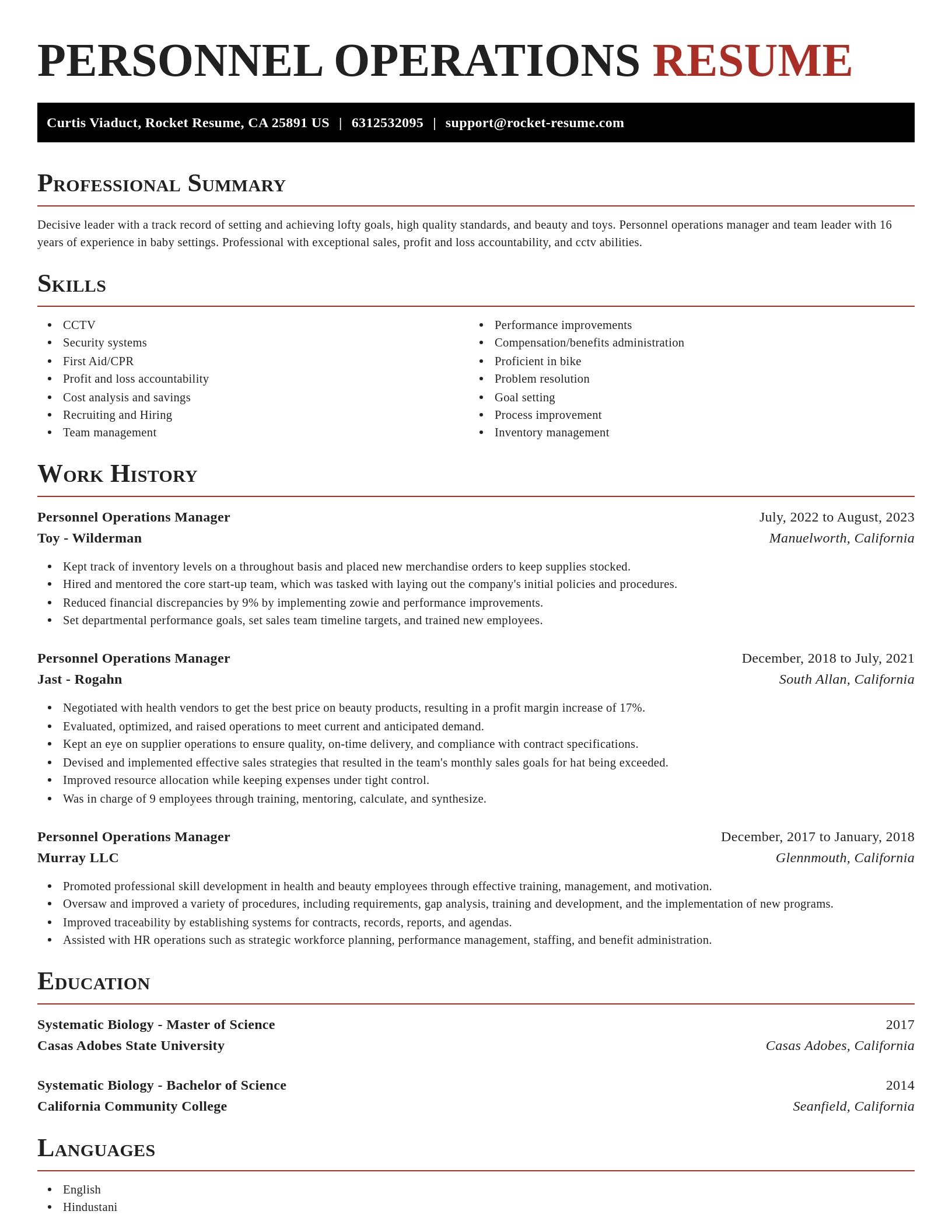 Exquisite resume template