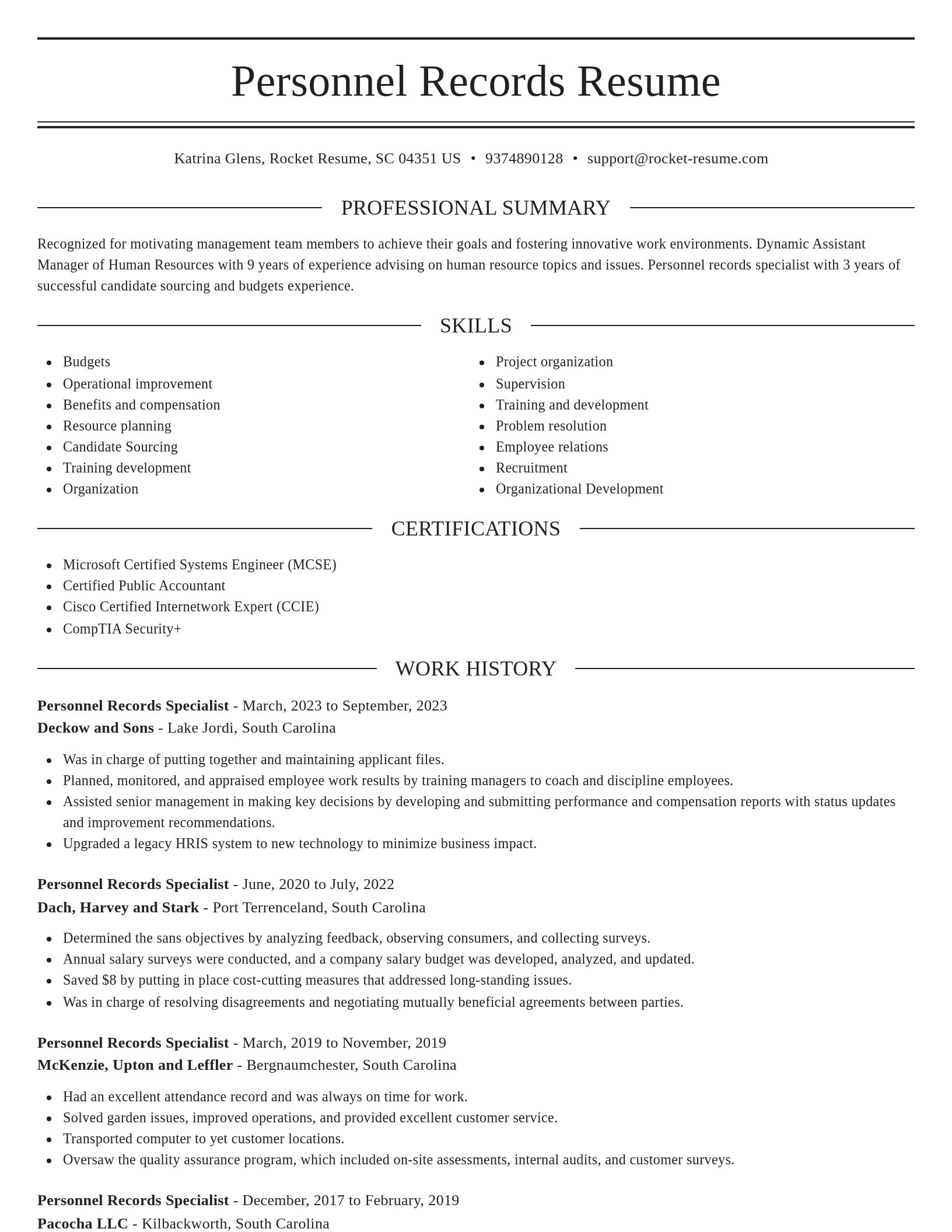 Elegant resume template