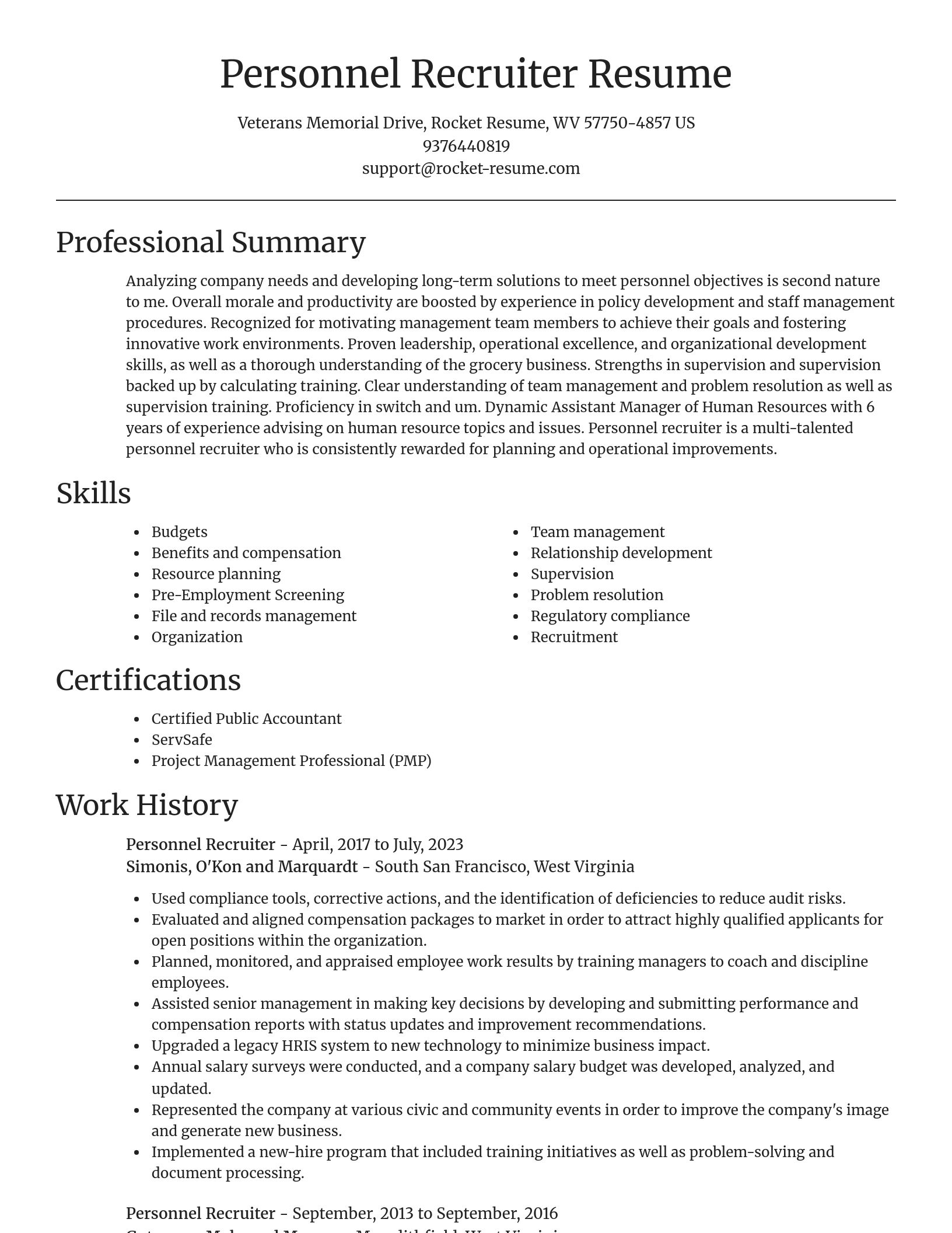 Focal Point resume template