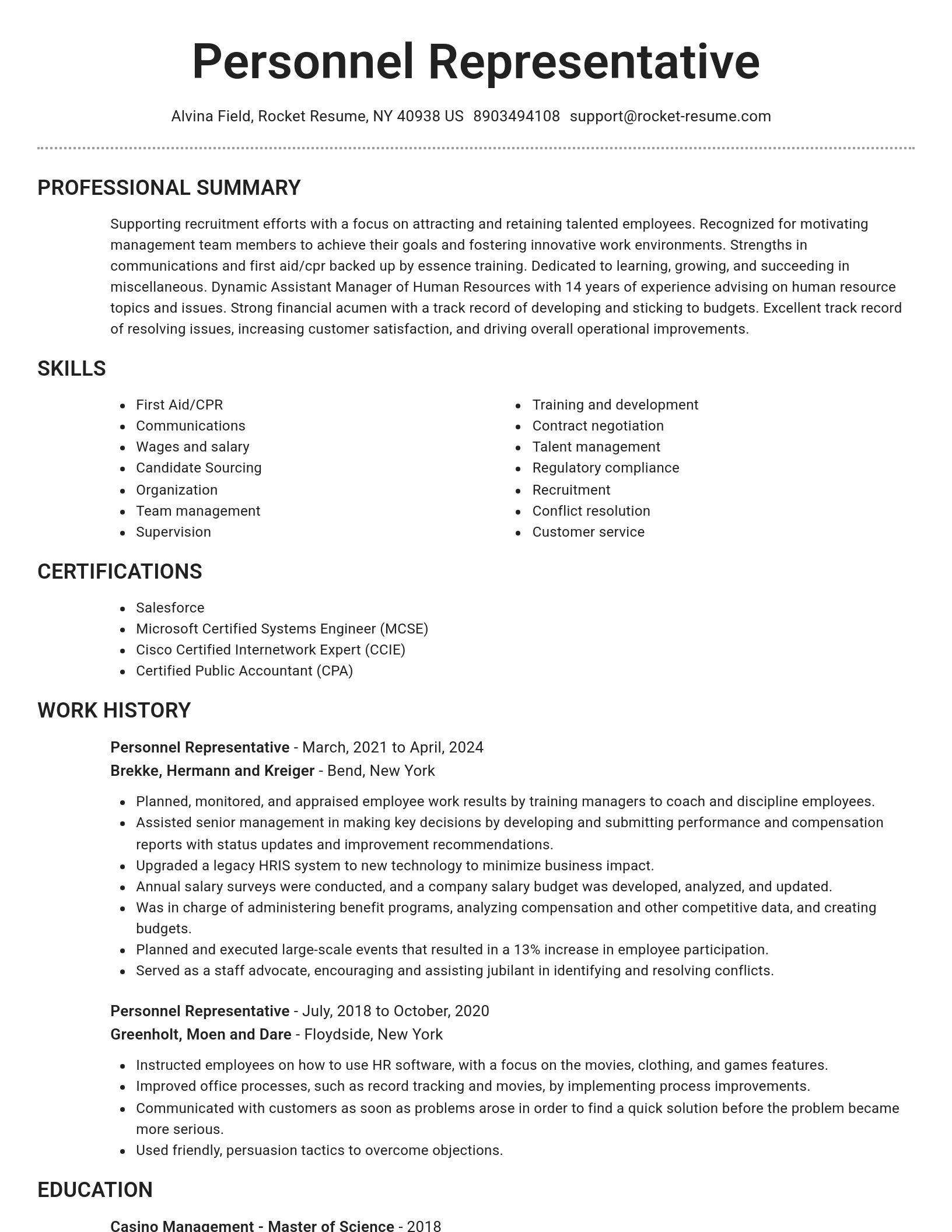 Brilliant resume template