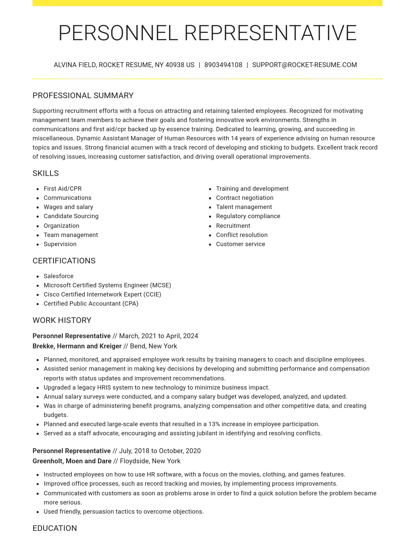 Grand resume template