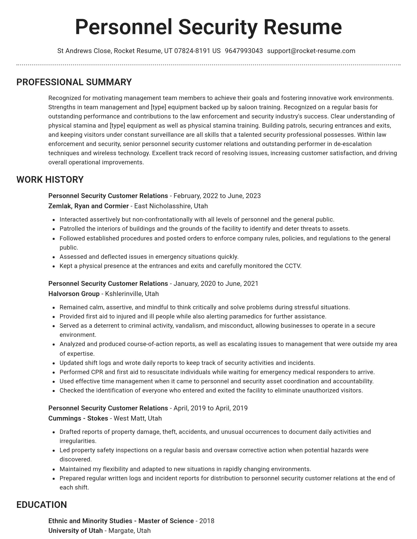 Brilliant resume template
