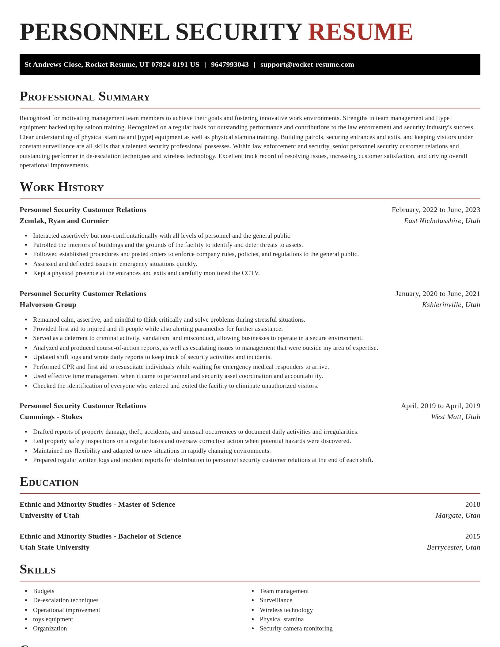 Exquisite resume template