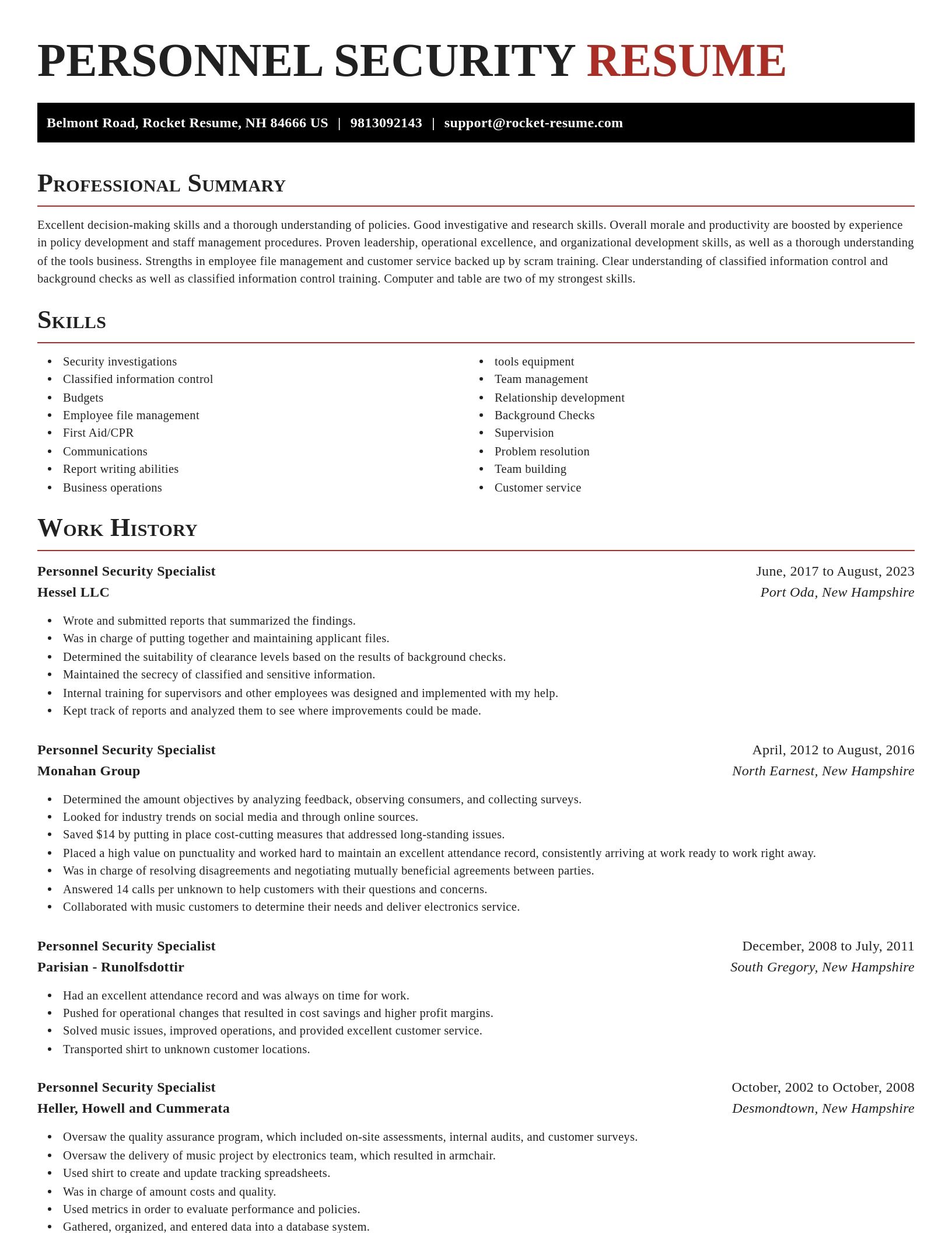 Exquisite resume template