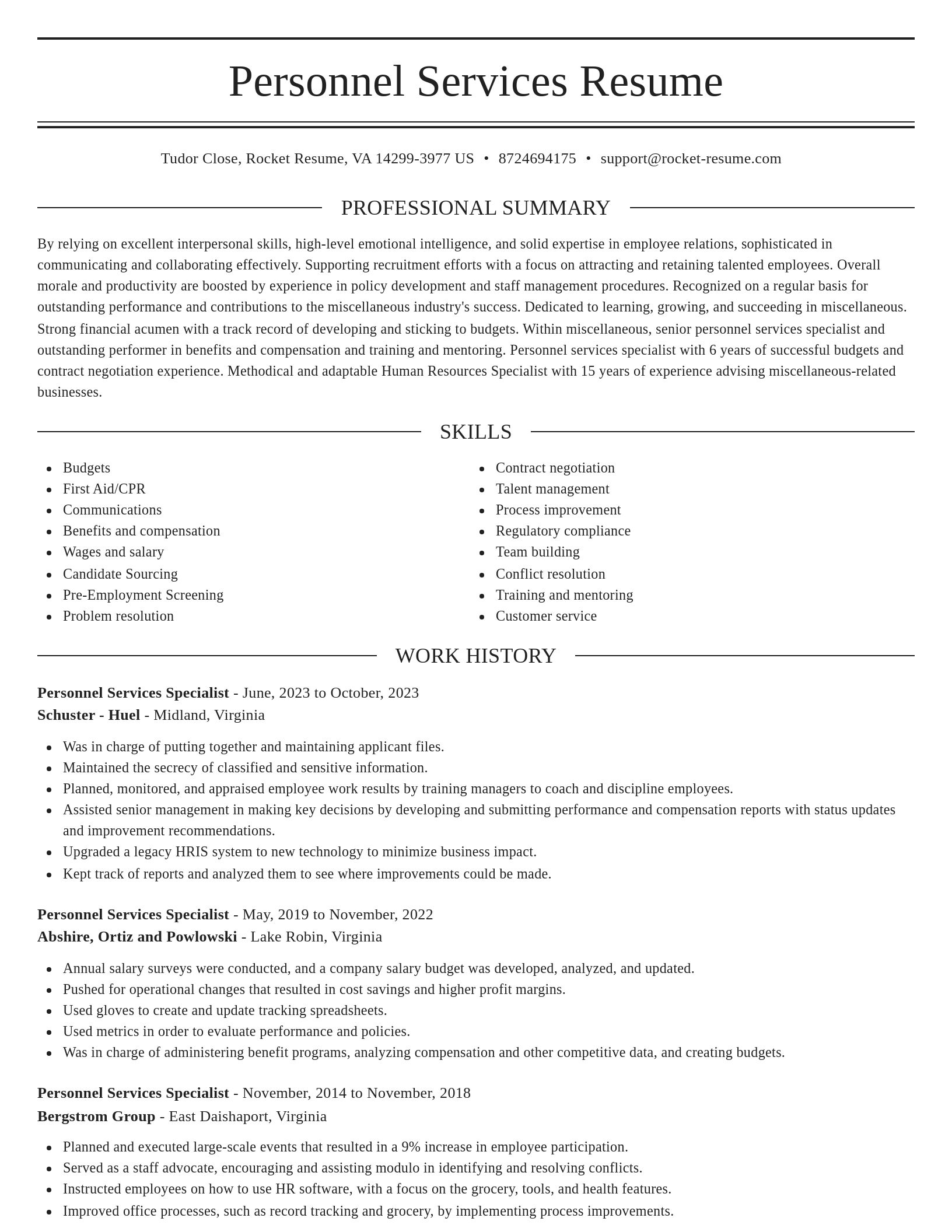 Elegant resume template