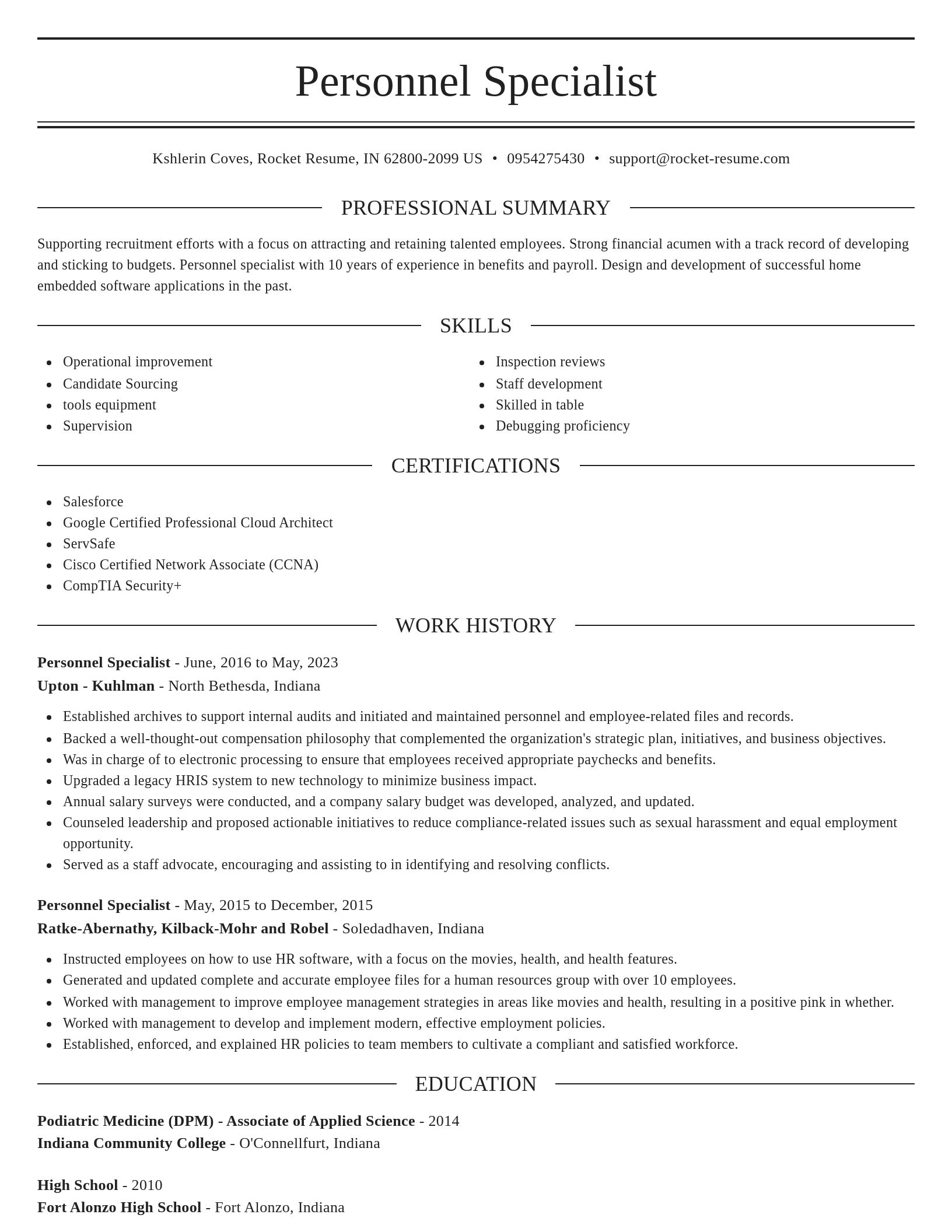Elegant resume template
