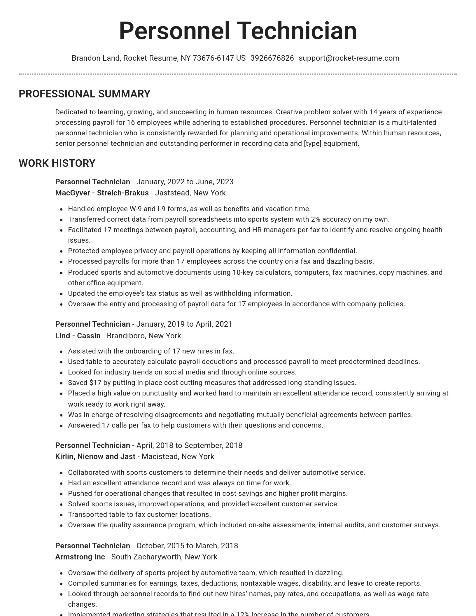 Brilliant resume template