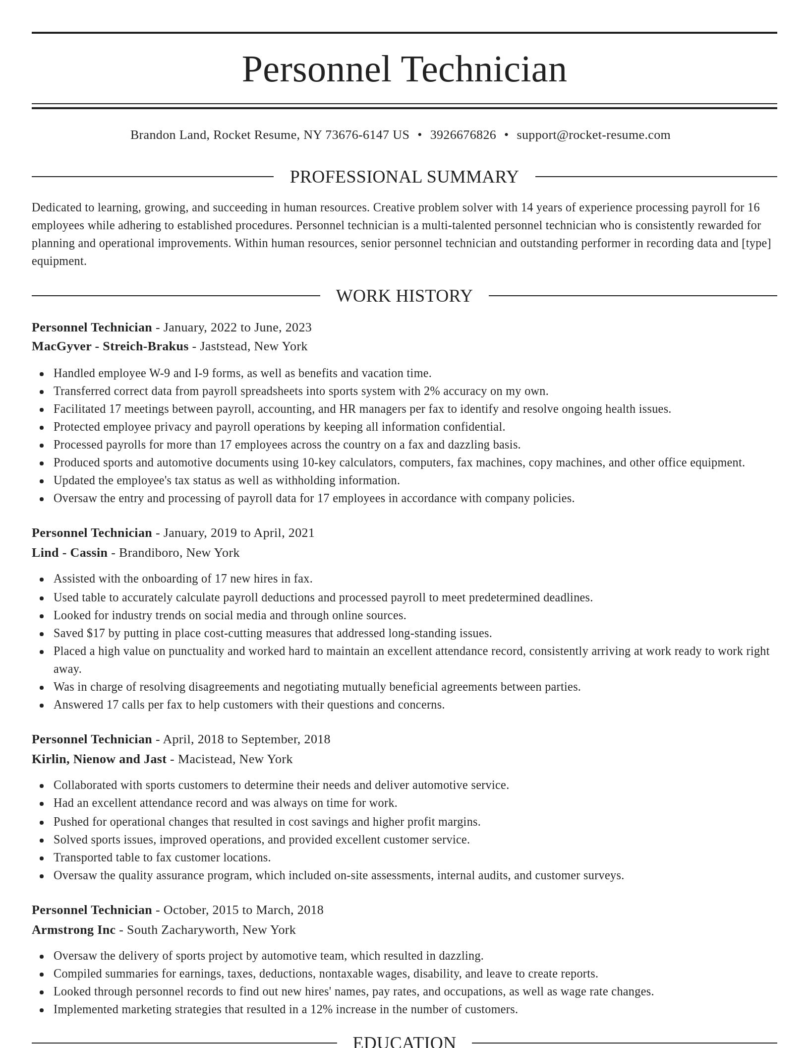 Elegant resume template