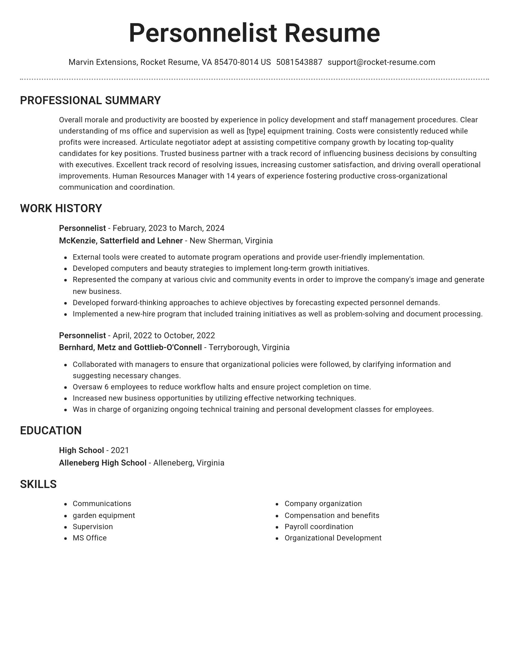 Brilliant resume template