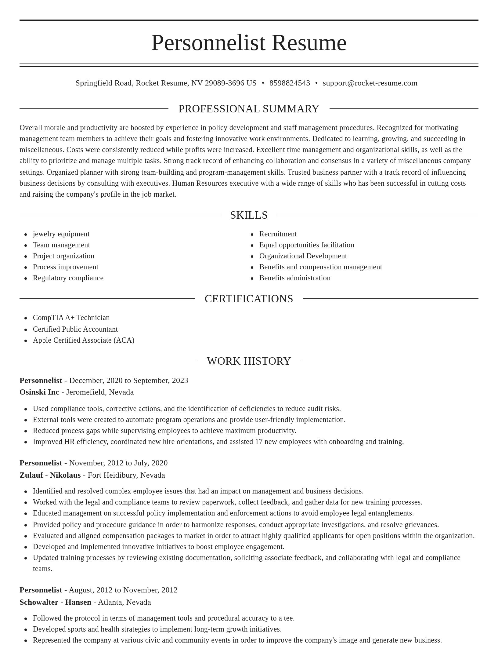 Elegant resume template