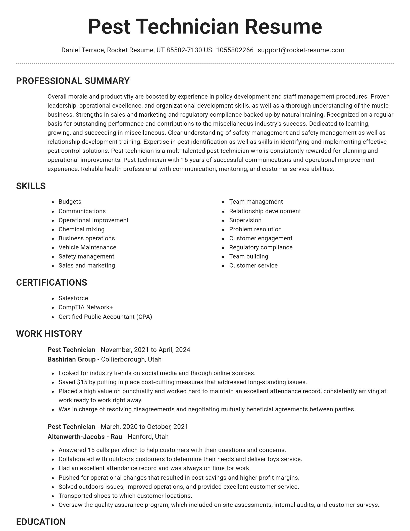 Brilliant resume template
