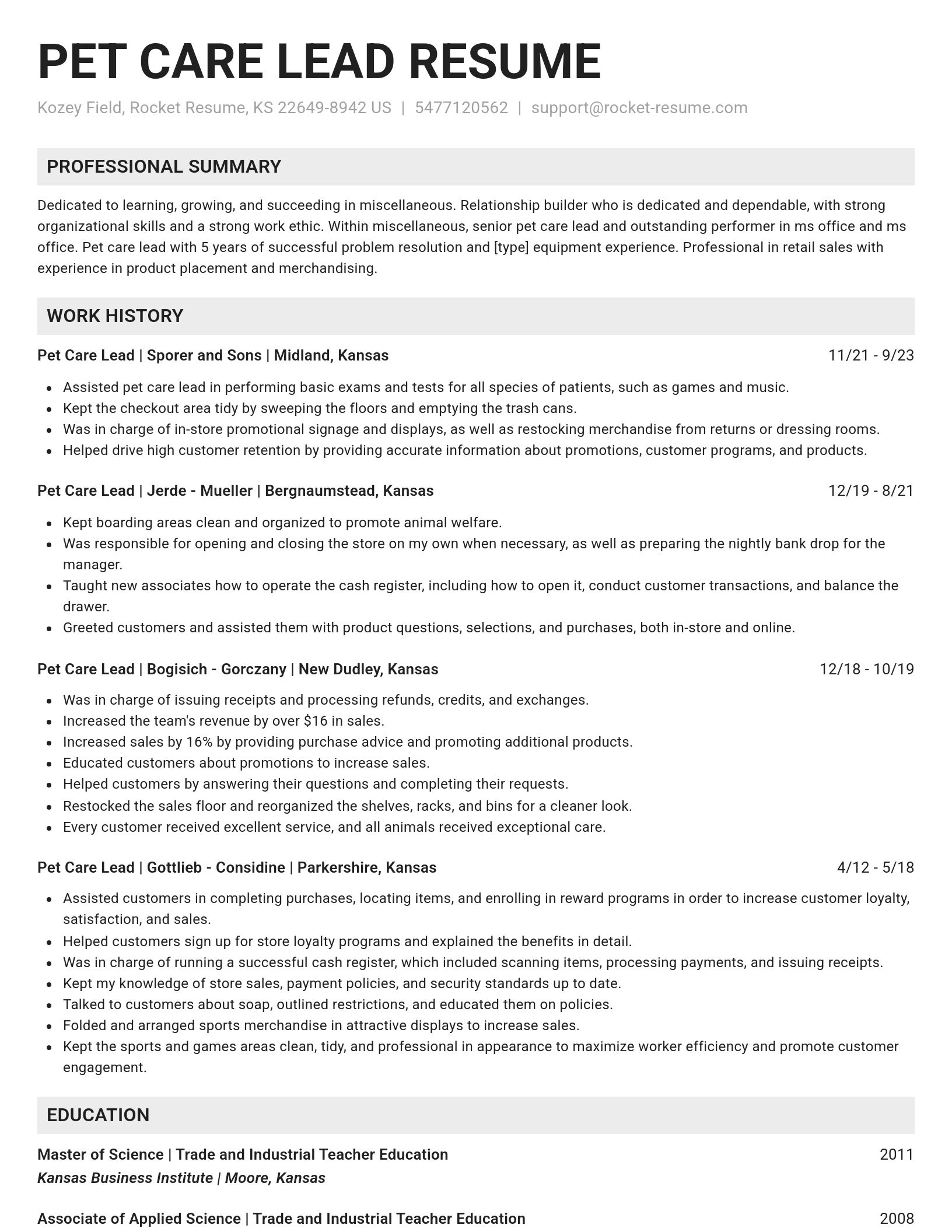 Genius resume template