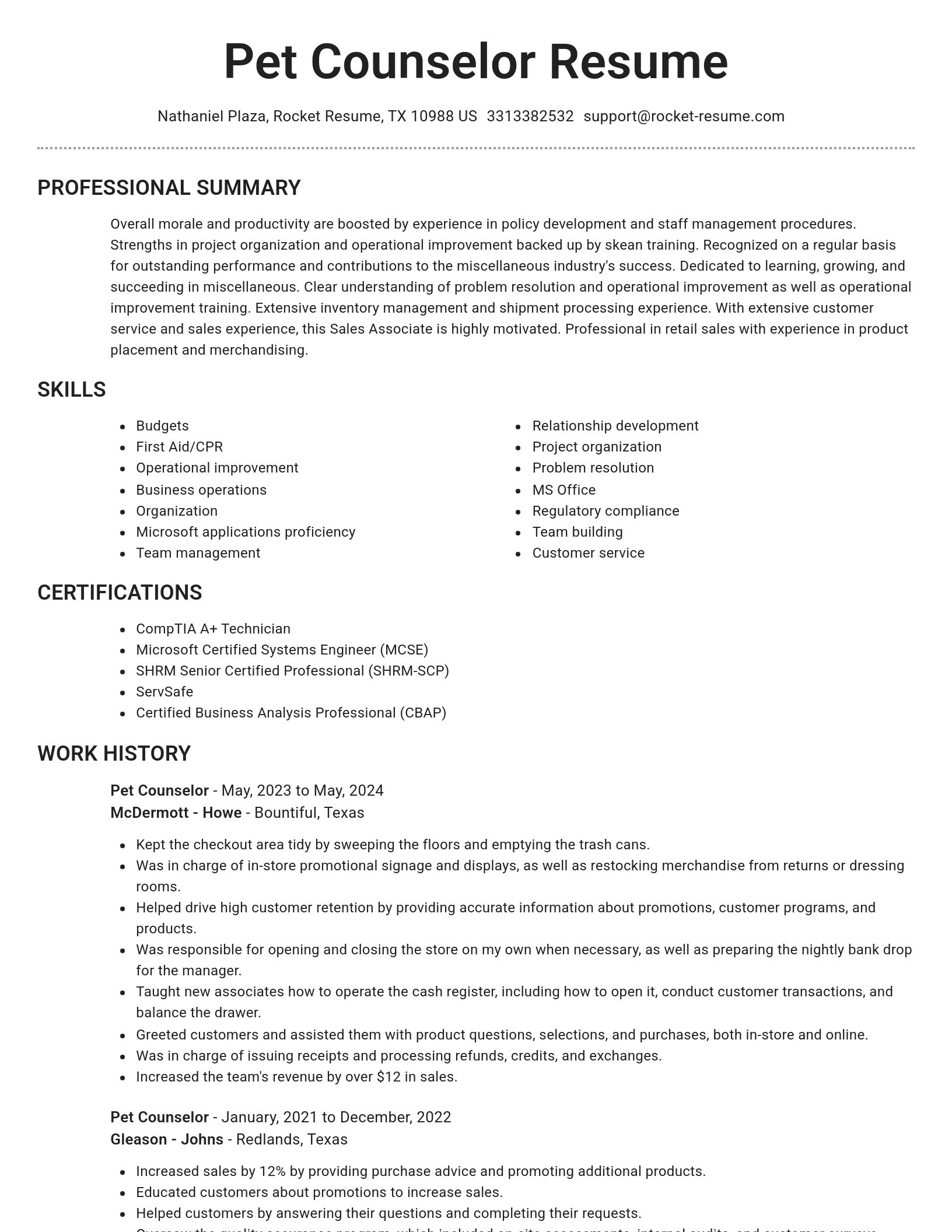 Brilliant resume template